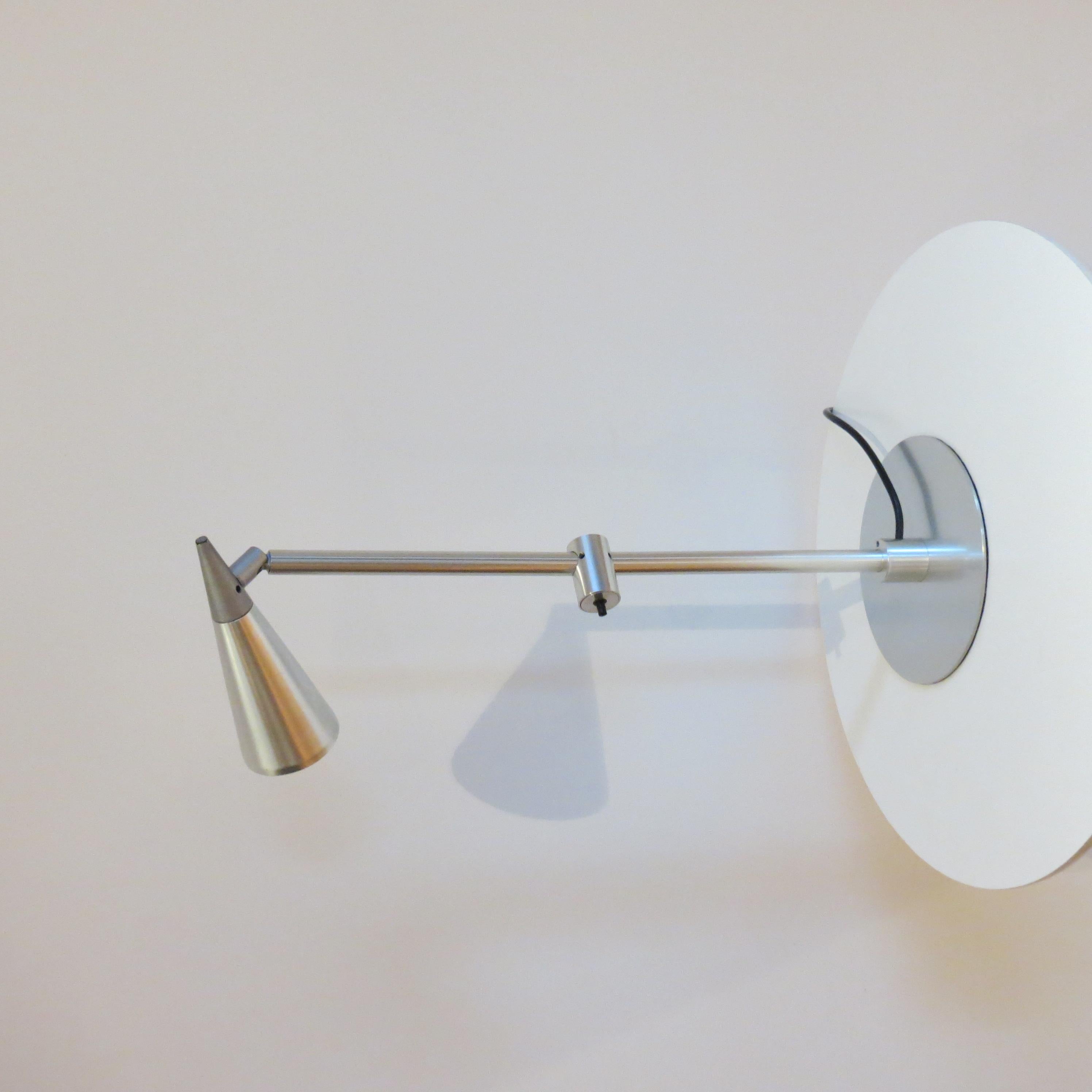 Raro prototipo de lámpara de escritorio de aluminio moderna de mediados de siglo de Peter Nelson Años 60 en venta 12