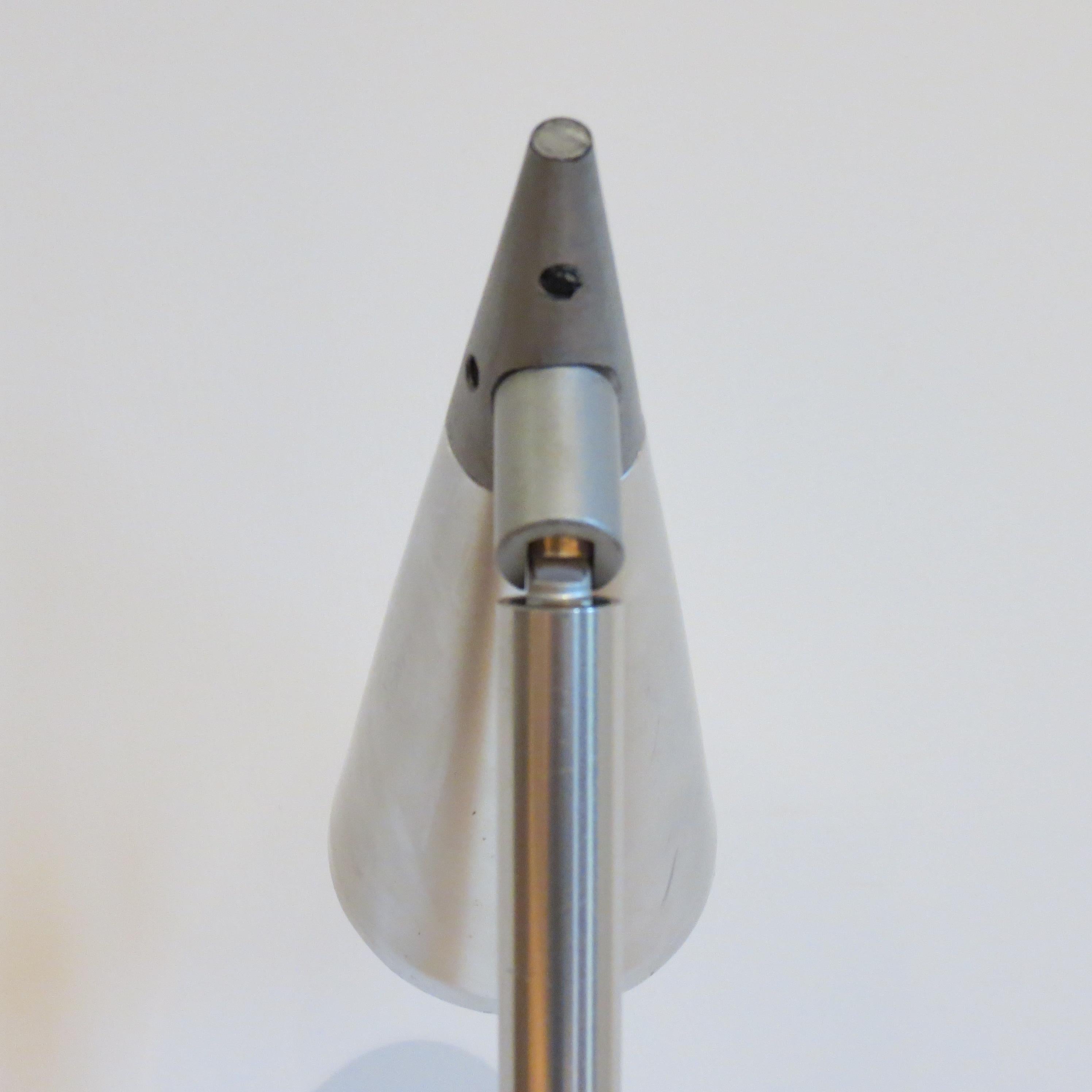 Raro prototipo de lámpara de escritorio de aluminio moderna de mediados de siglo de Peter Nelson Años 60 siglo XX en venta
