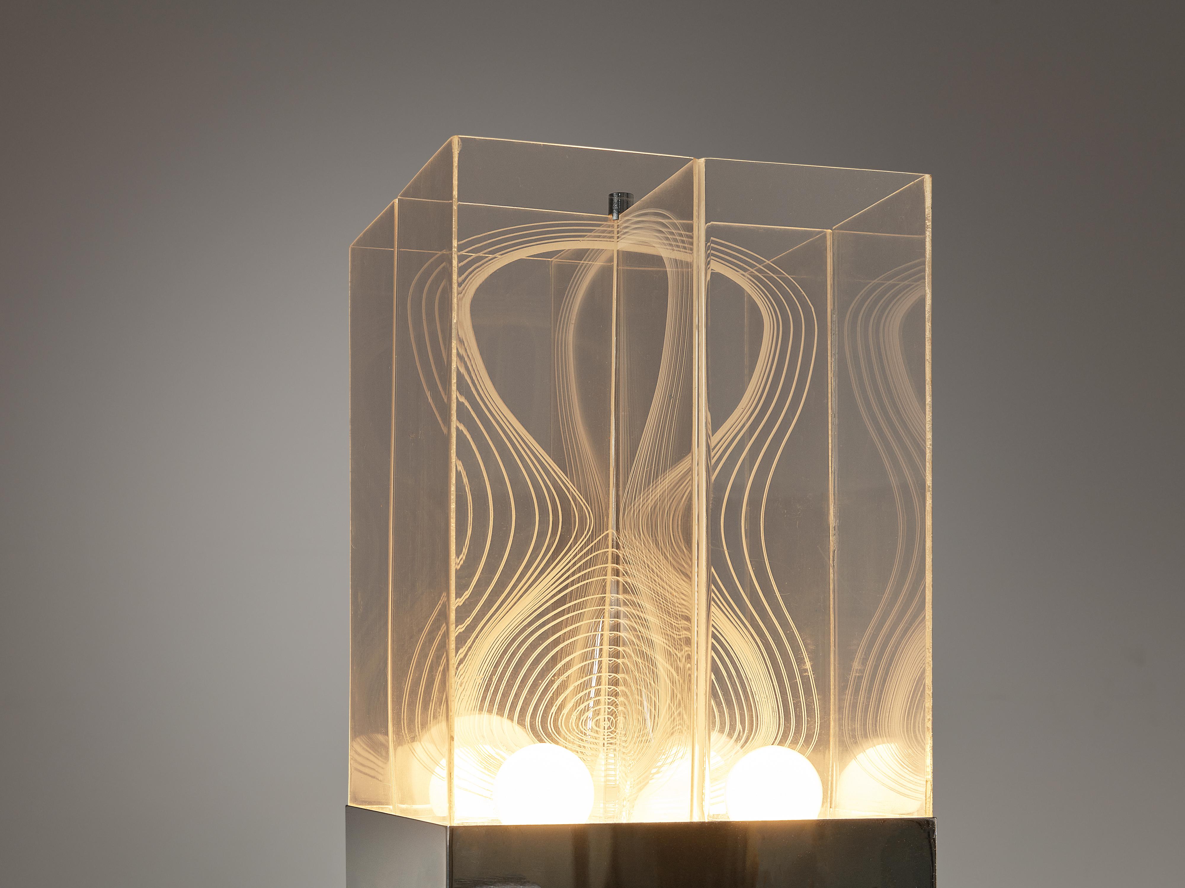 Aluminium Prototype rare de lampe de bureau « Modèle 4 » de Studio Salvatori pour Nucleo Sormani  en vente