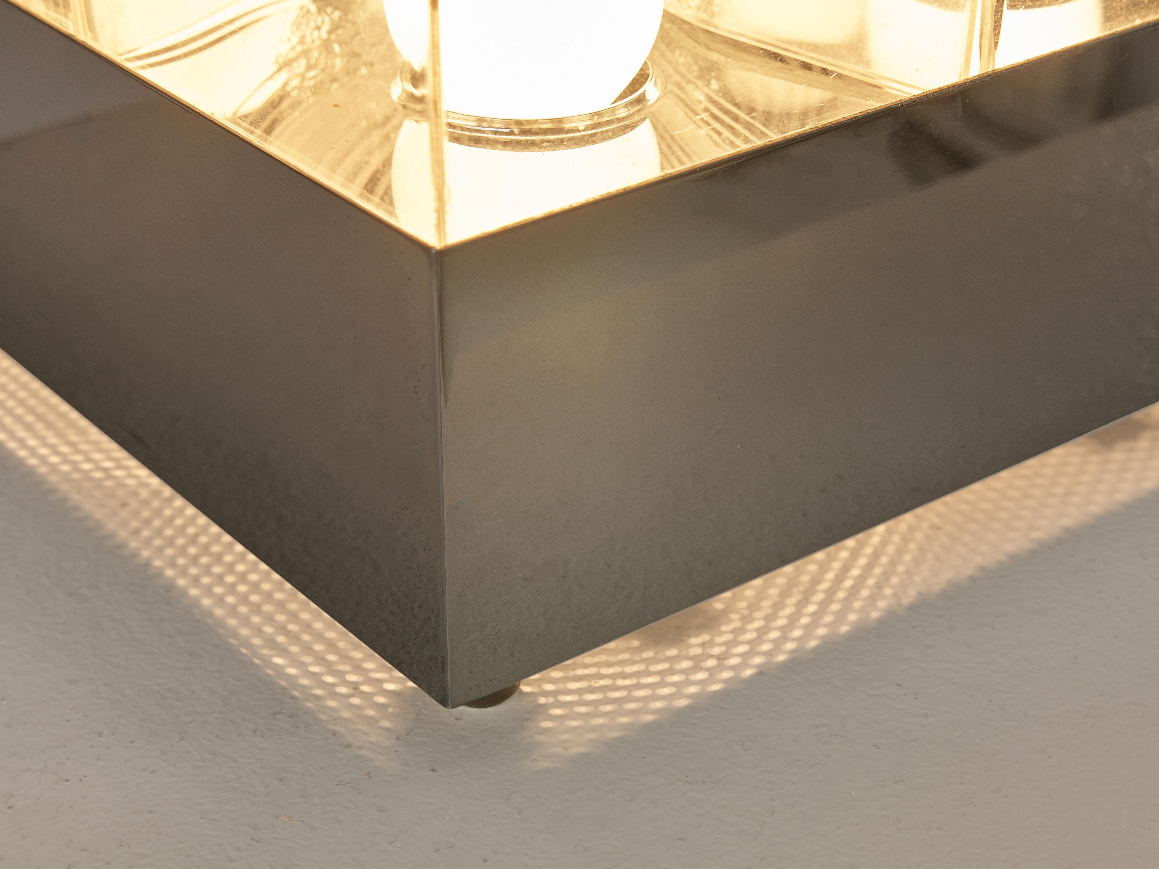 Aluminum Studio Salvatori for Nucleo Sormani Rare Prototype 'Model 4 ' Table Lamp  For Sale