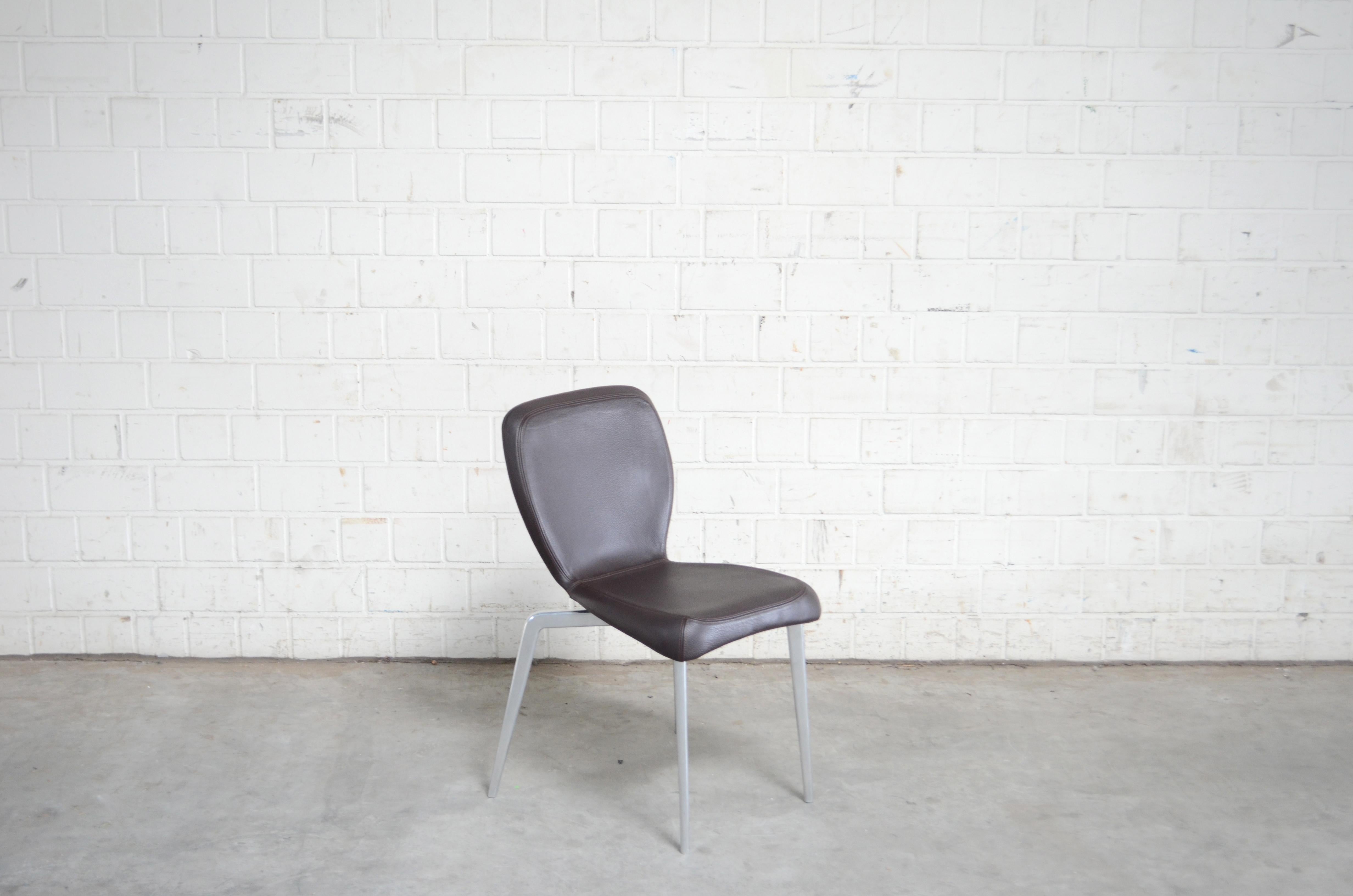 Seltener Prototyp eines ClassiCon München-Stuhls aus braunem Leder im Angebot 11