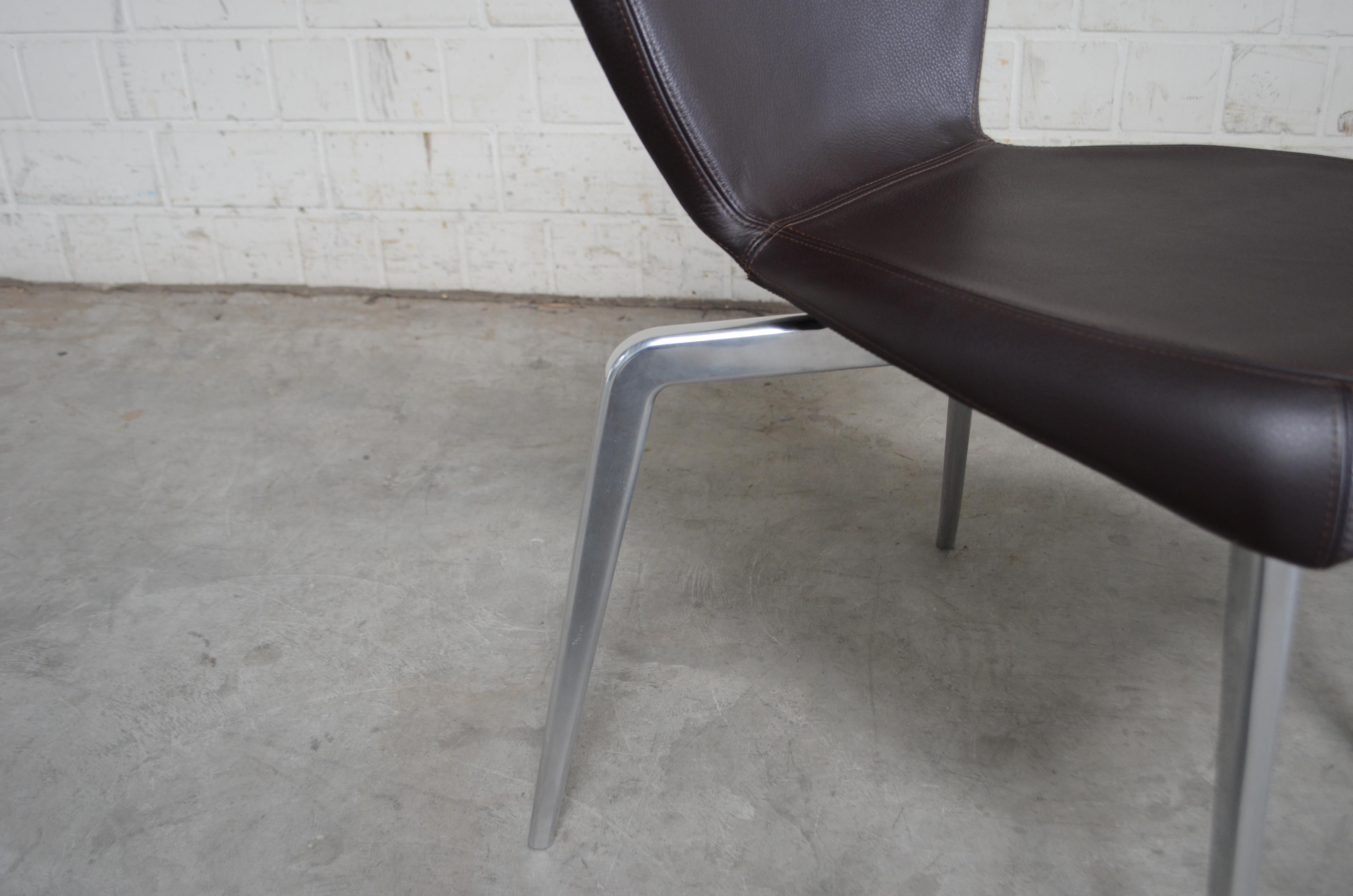 Seltener Prototyp eines ClassiCon München-Stuhls aus braunem Leder im Angebot 12