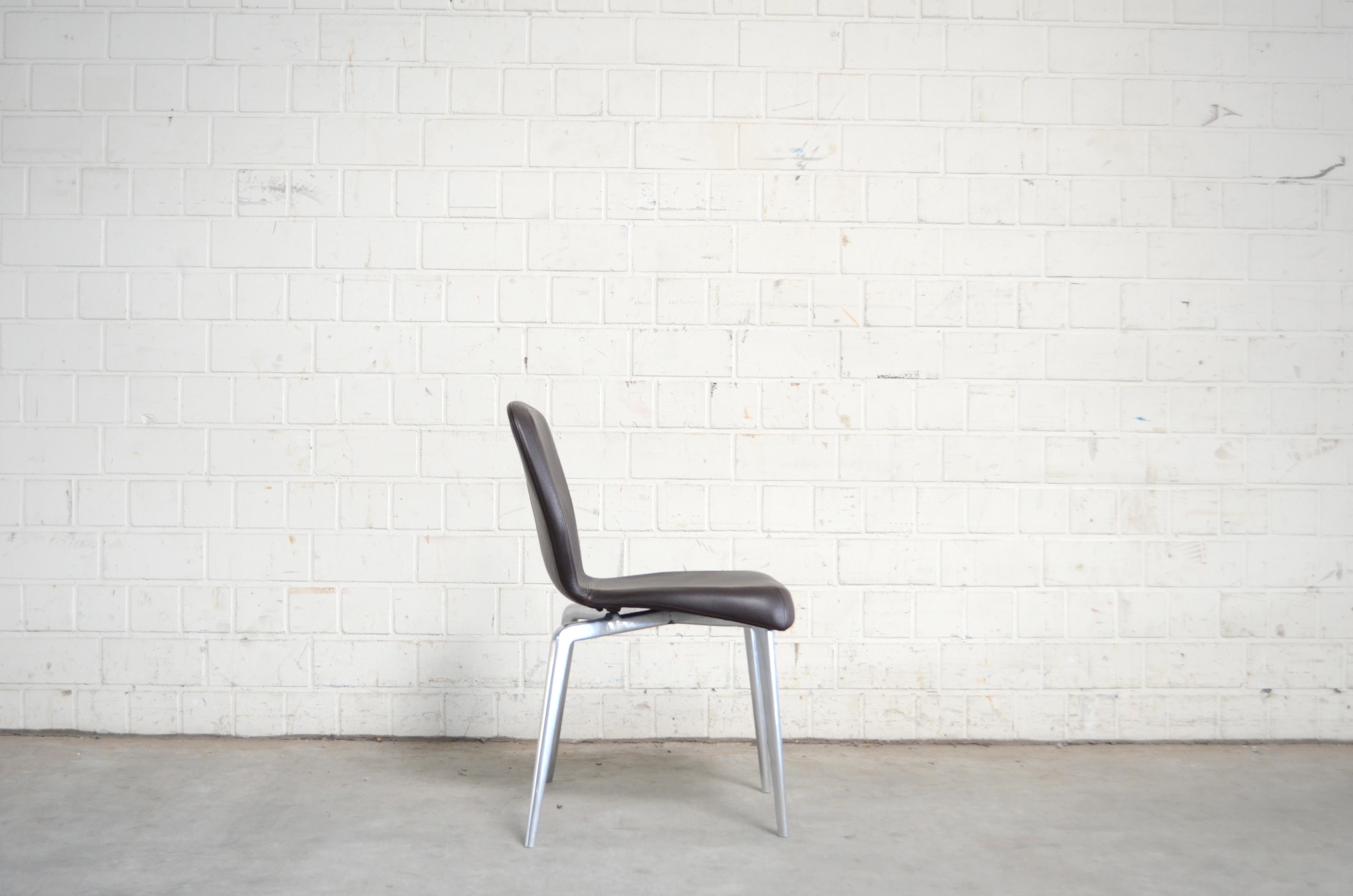 Seltener Prototyp eines ClassiCon München-Stuhls aus braunem Leder im Angebot 1