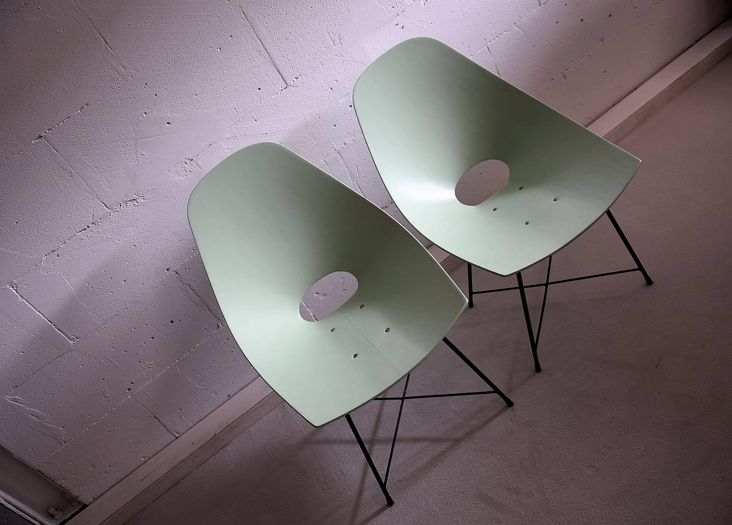 Mid-Century Modern Mid Century Modern Rare Prototype Set  Chairs by Augusto Bozzi