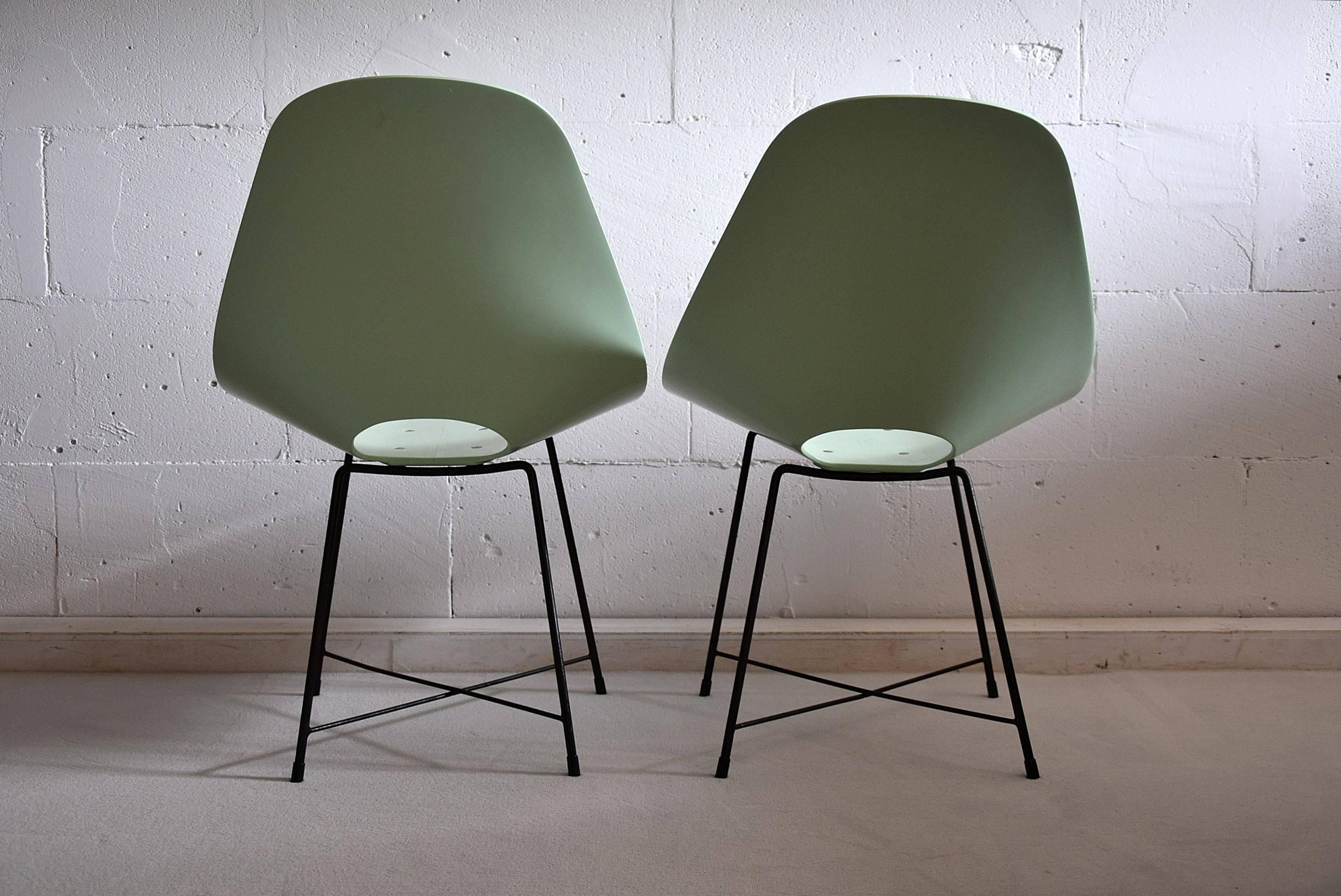 20th Century Mid Century Modern Rare Prototype Set  Chairs by Augusto Bozzi