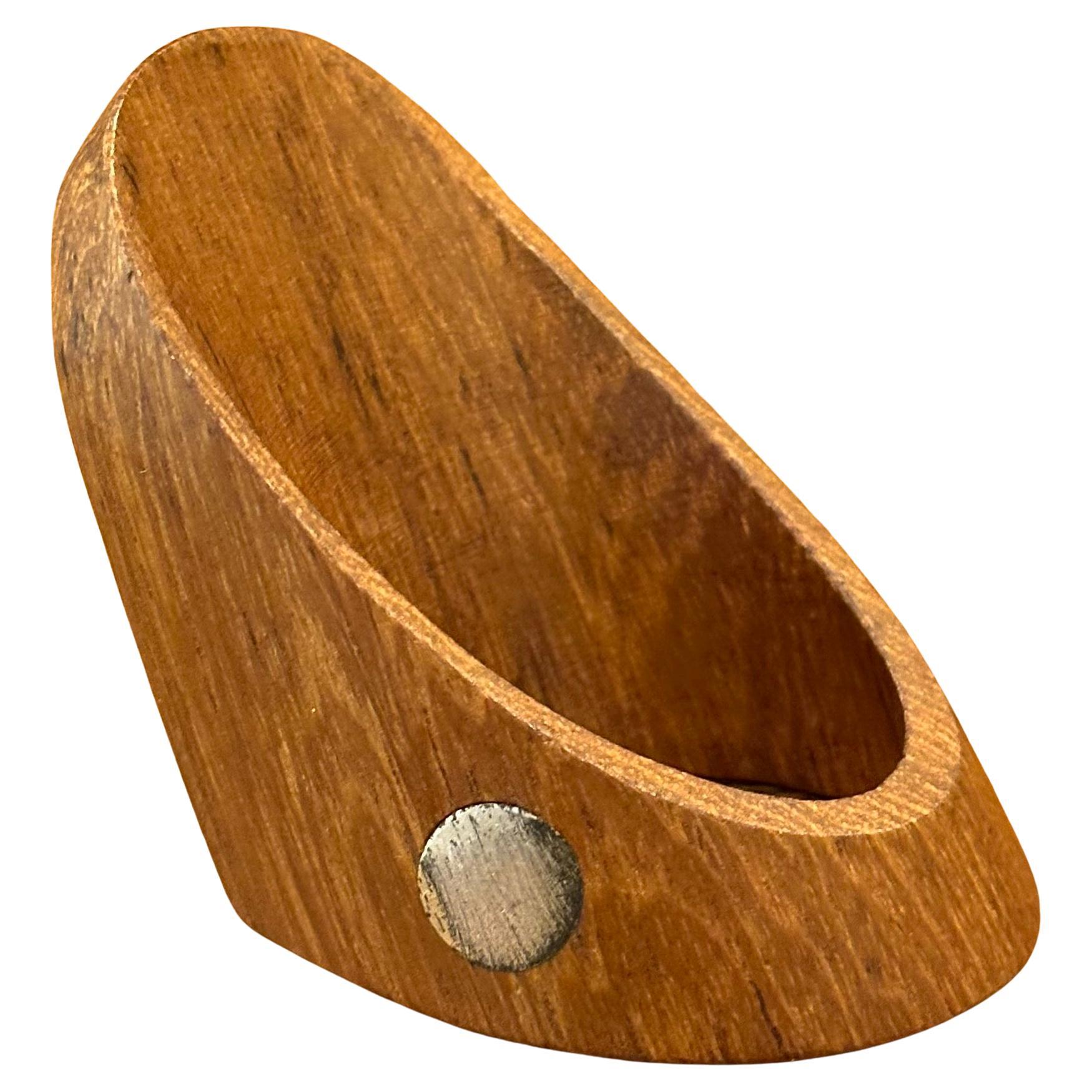 20th Century Rare Prototype Set of Two Teak Danish Modern Napkin Rings by J. Kjaersulf For Sale