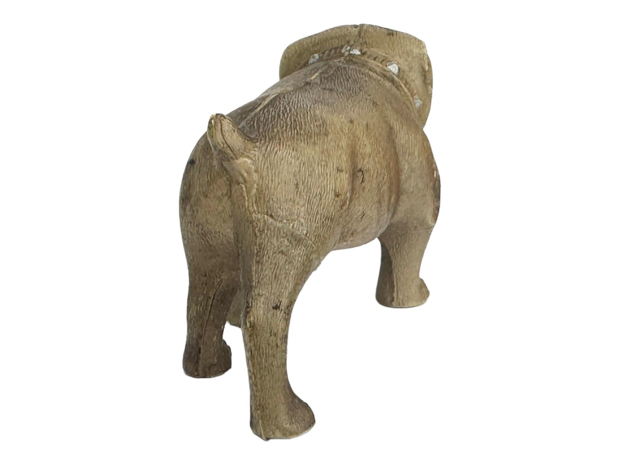 Folk Art Rare Pug Bulldog Dog Celluloid Figurine vintage, Austria 1920s For Sale