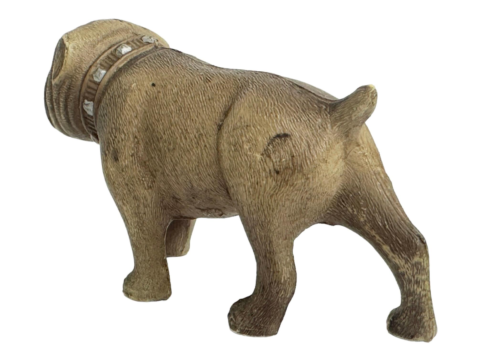 German Rare Pug Bulldog Dog Celluloid Figurine vintage, Austria 1920s For Sale