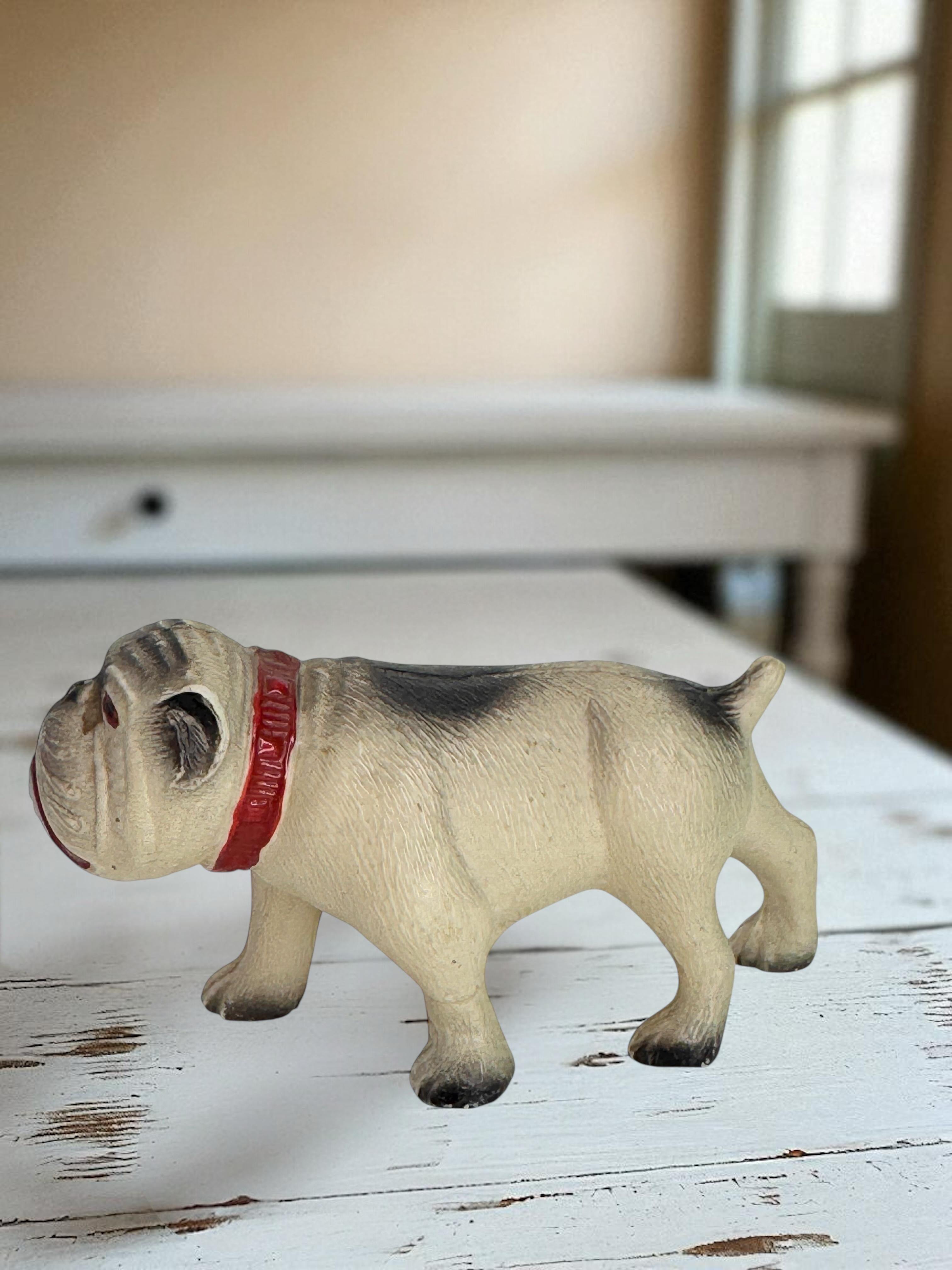 Rare Carlin Bouledogue Chien Figurine en Celluloïd vintage, France années 1920 en vente 4