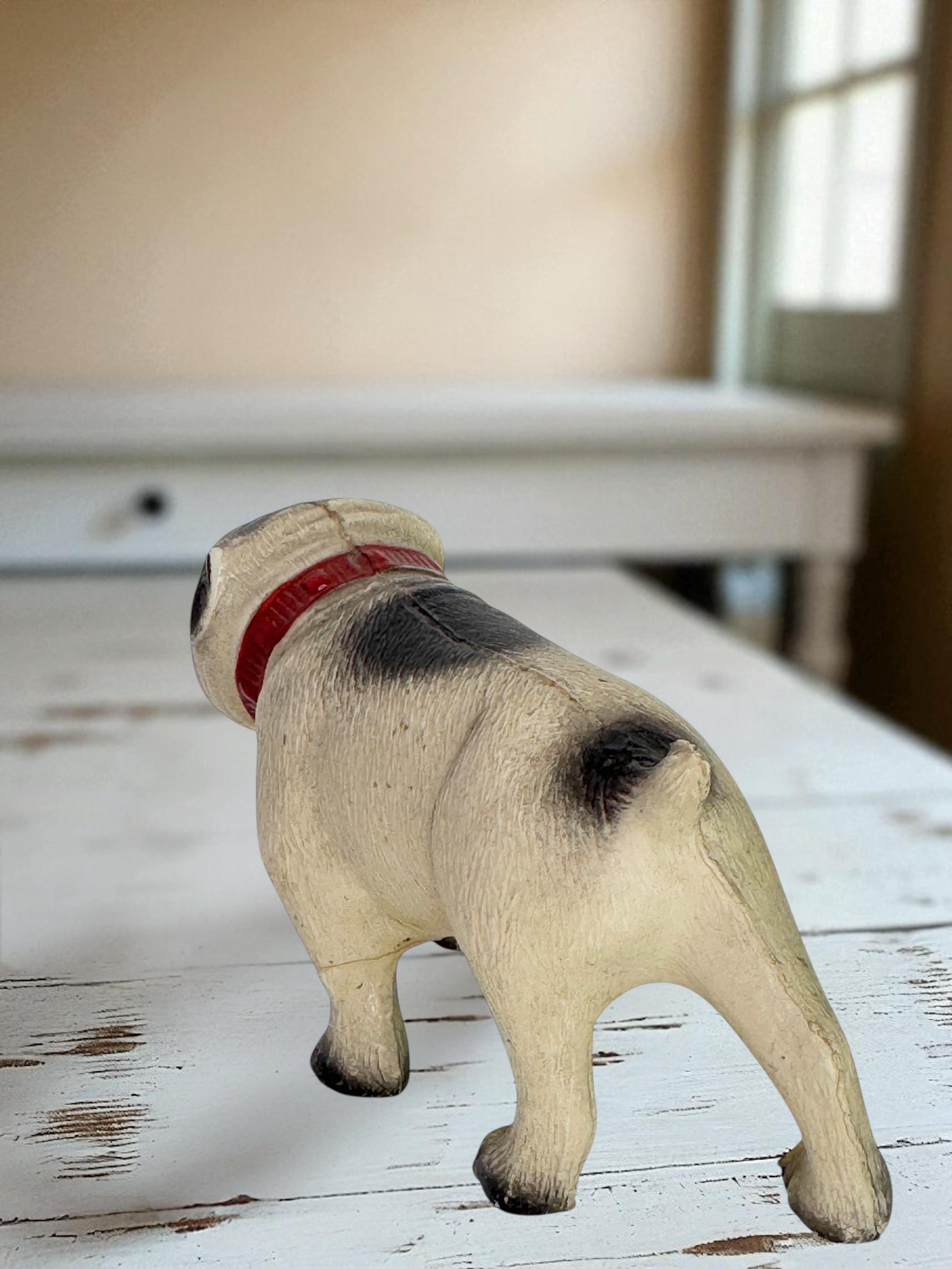 Rare Carlin Bouledogue Chien Figurine en Celluloïd vintage, France années 1920 en vente 5