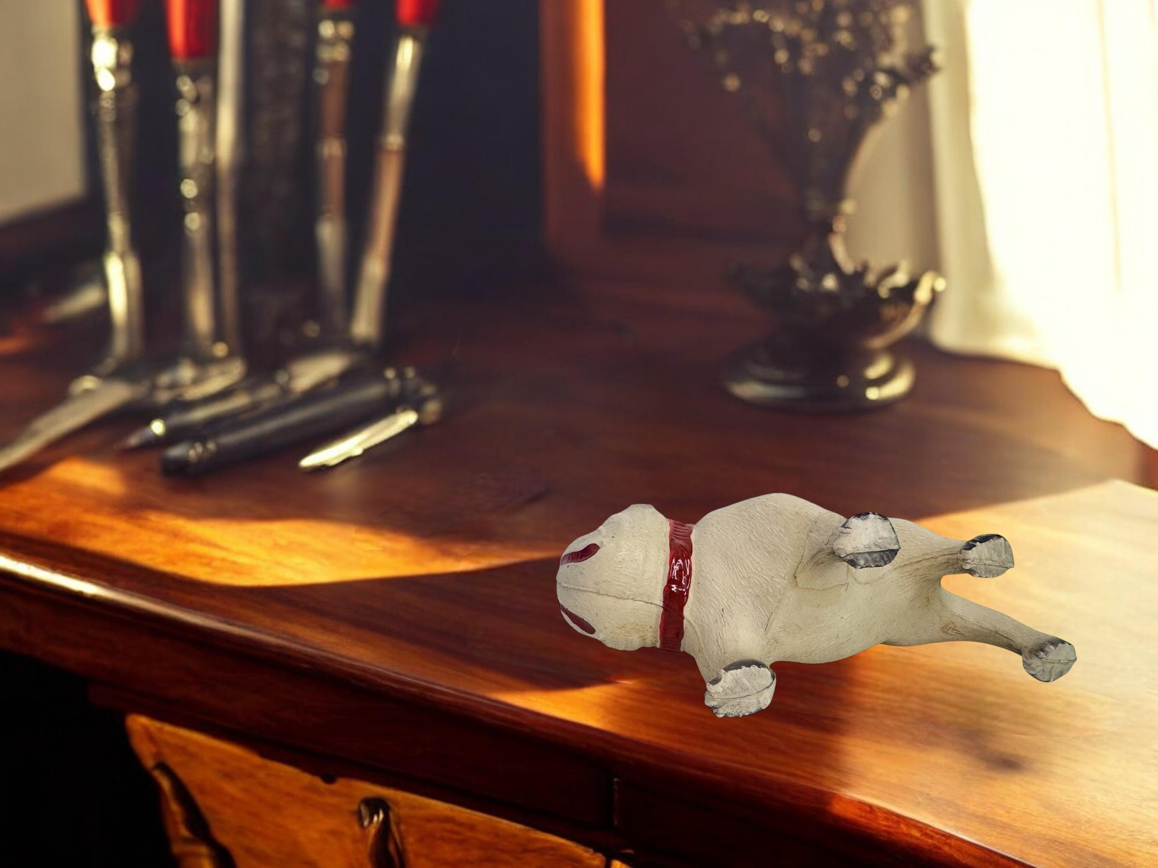 Rare Carlin Bouledogue Chien Figurine en Celluloïd vintage, France années 1920 en vente 9