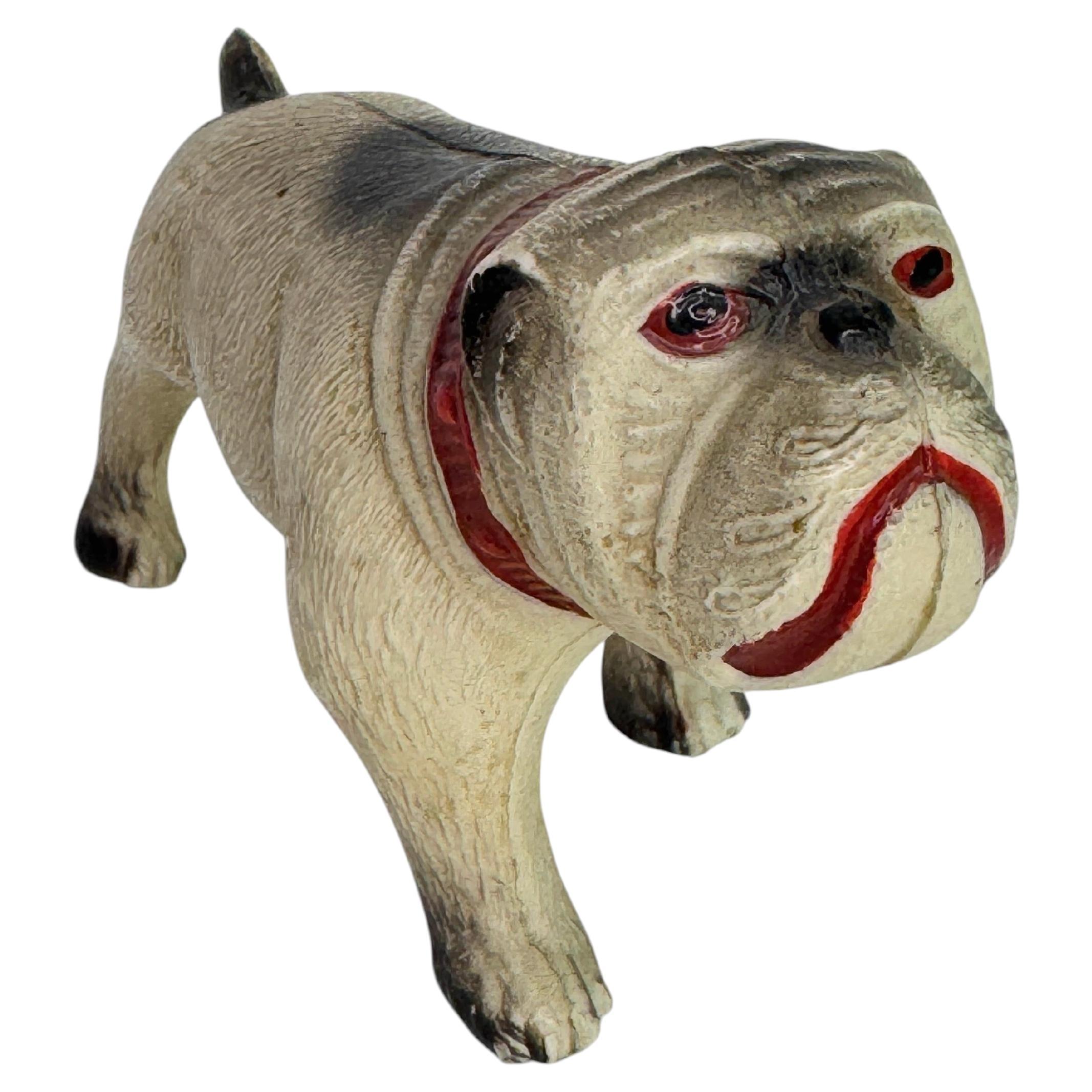 Rare Carlin Bouledogue Chien Figurine en Celluloïd vintage, France années 1920 en vente