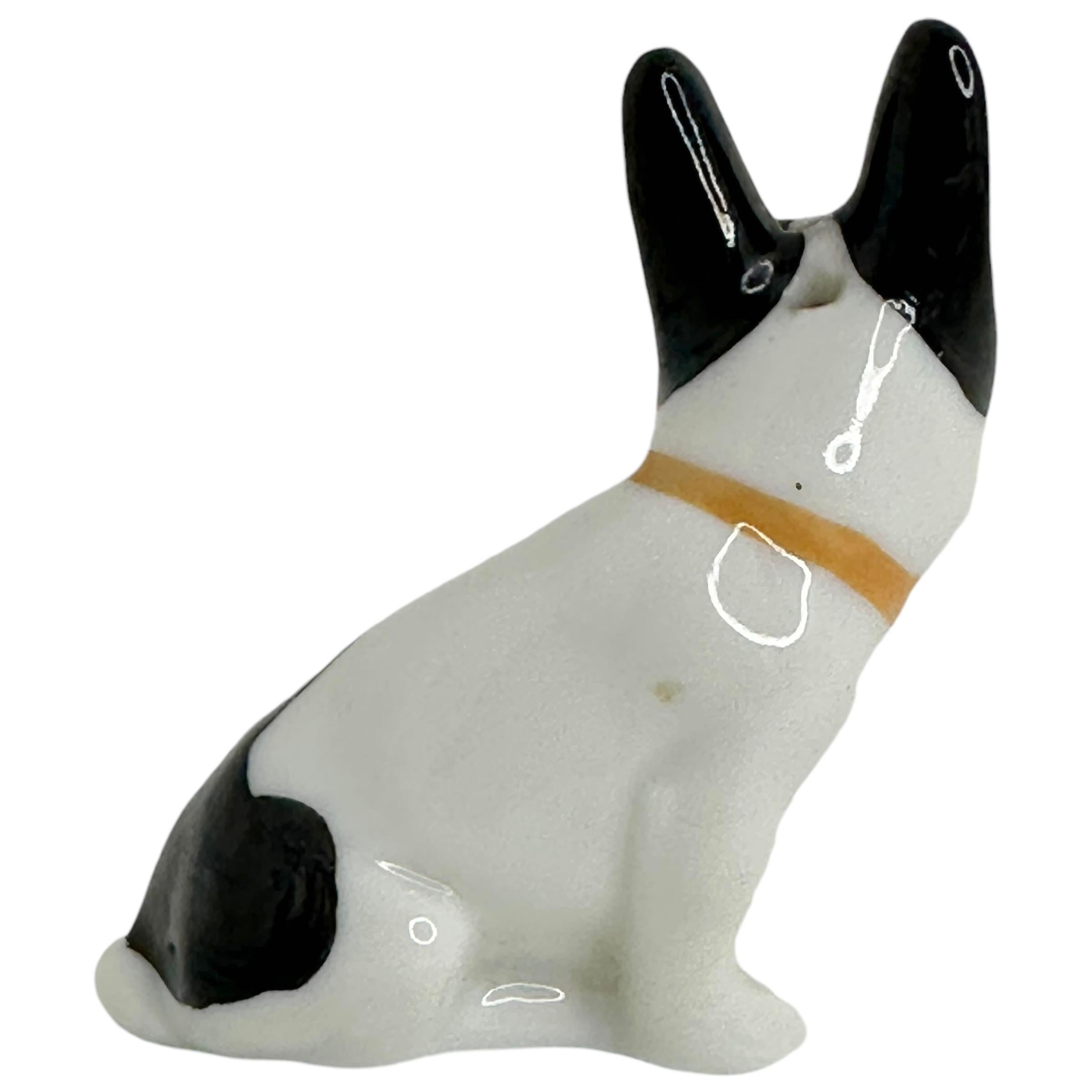 Raro Pug Bulldog Francés Perro Figural Salero Pimentero Antique German 1910s en Bueno estado para la venta en Nuernberg, DE