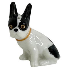 Rare Carlin Chien Bouledogue Figural Sel Poivre Shaker Antique German 1910s