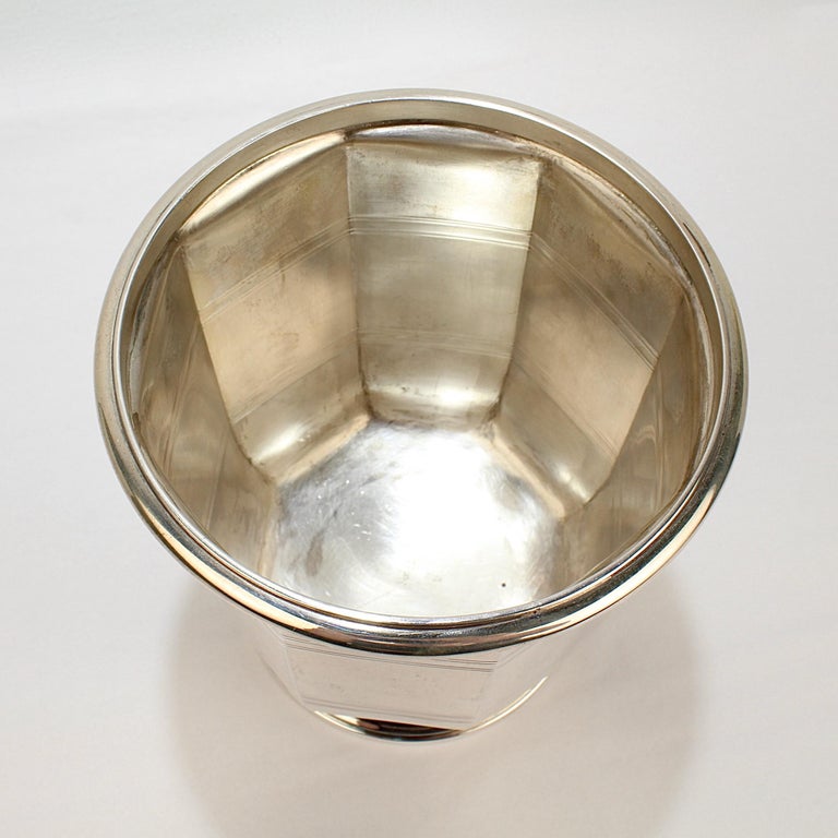 Rare Puiforcat Sterling Silver French Art Deco Champagne / Wine Cooler or  Bucket For Sale at 1stDibs
