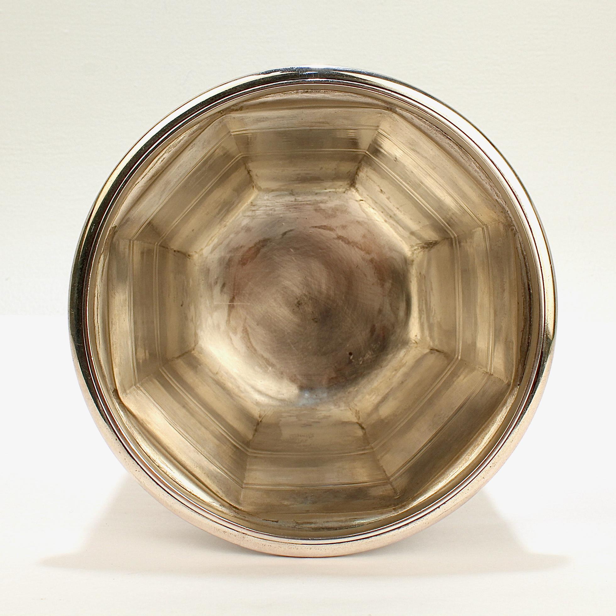 Seltener Puiforcat Sterling Silber Französisch Art Deco Champagner / Weinkühler oder Bucket 4