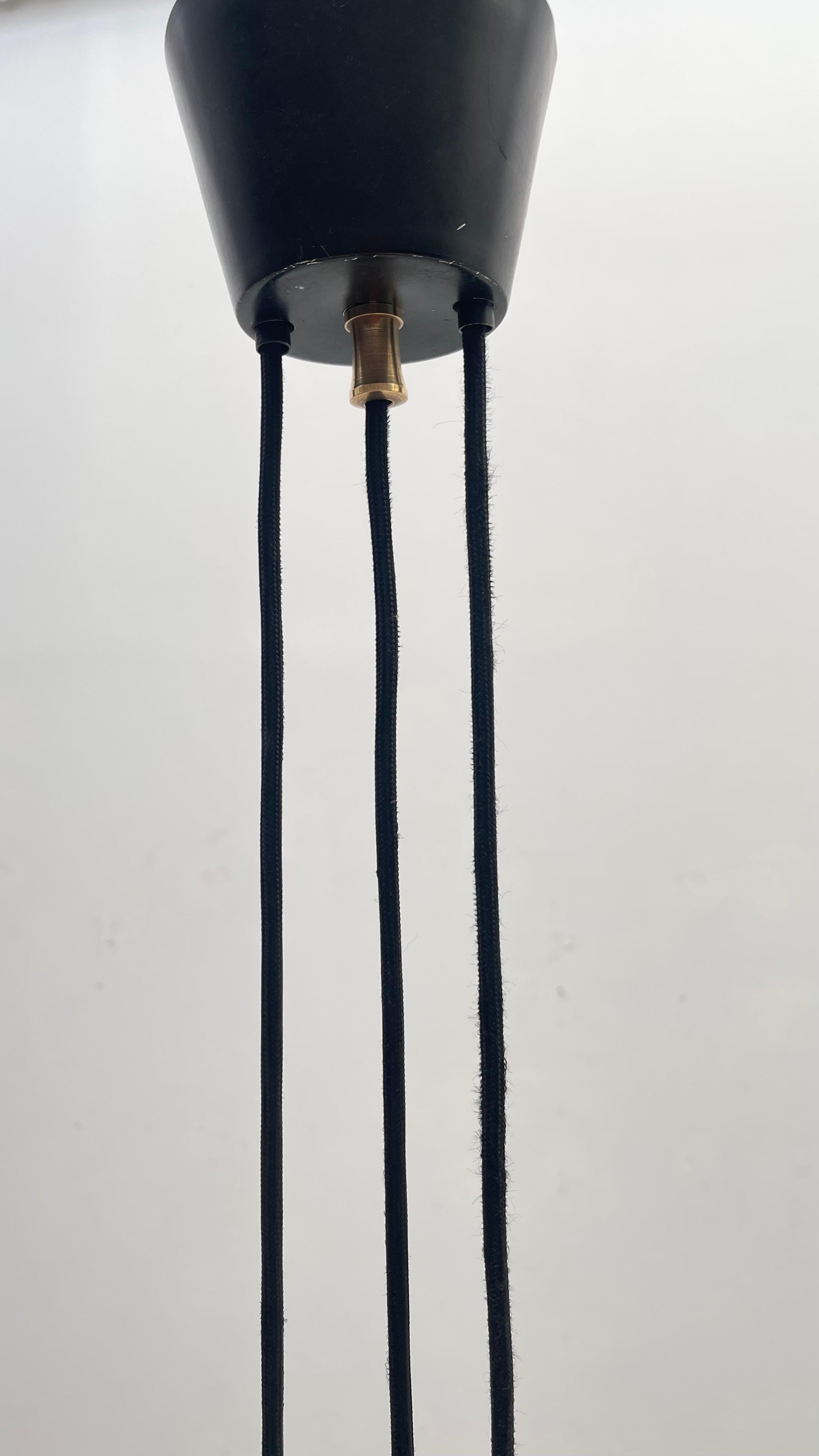 Mid-20th Century Rare pulley Pendant - 1950 (Attr Stilnovo) For Sale