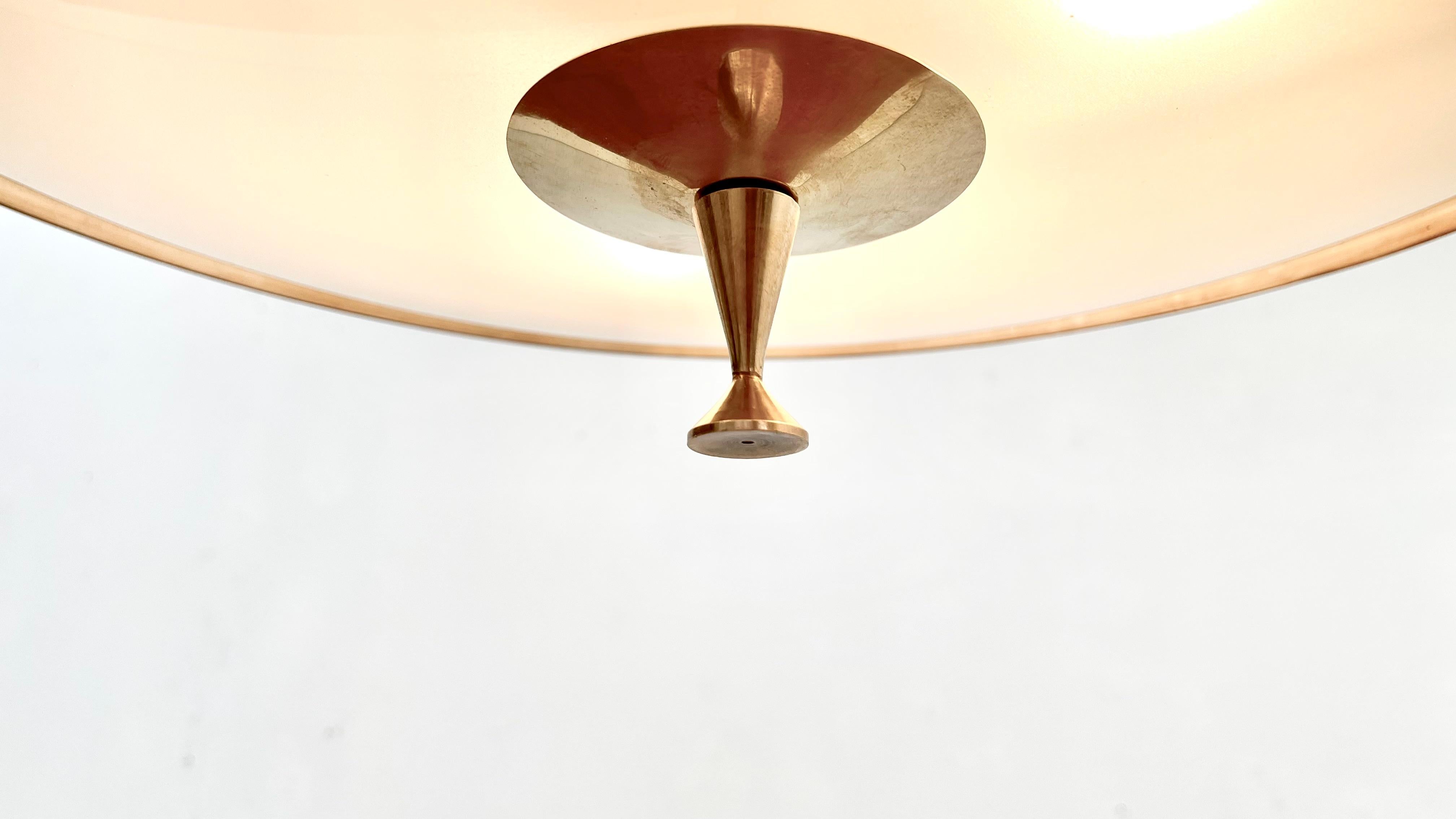 Aluminum Rare pulley Pendant - 1950 (Attr Stilnovo) For Sale