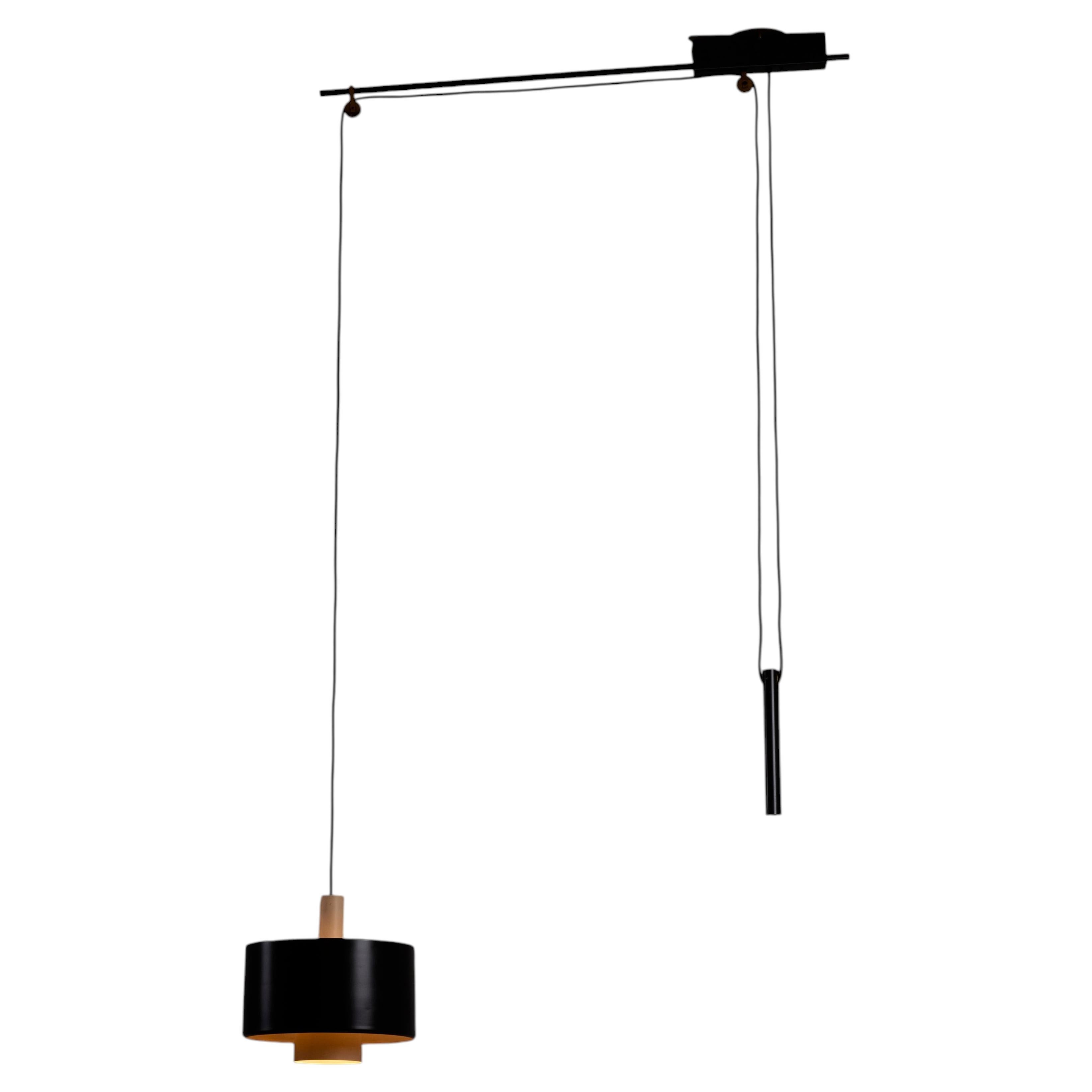 Rare Pulley Suspension Light by Gaetano Sciolari for Stilnovo For Sale