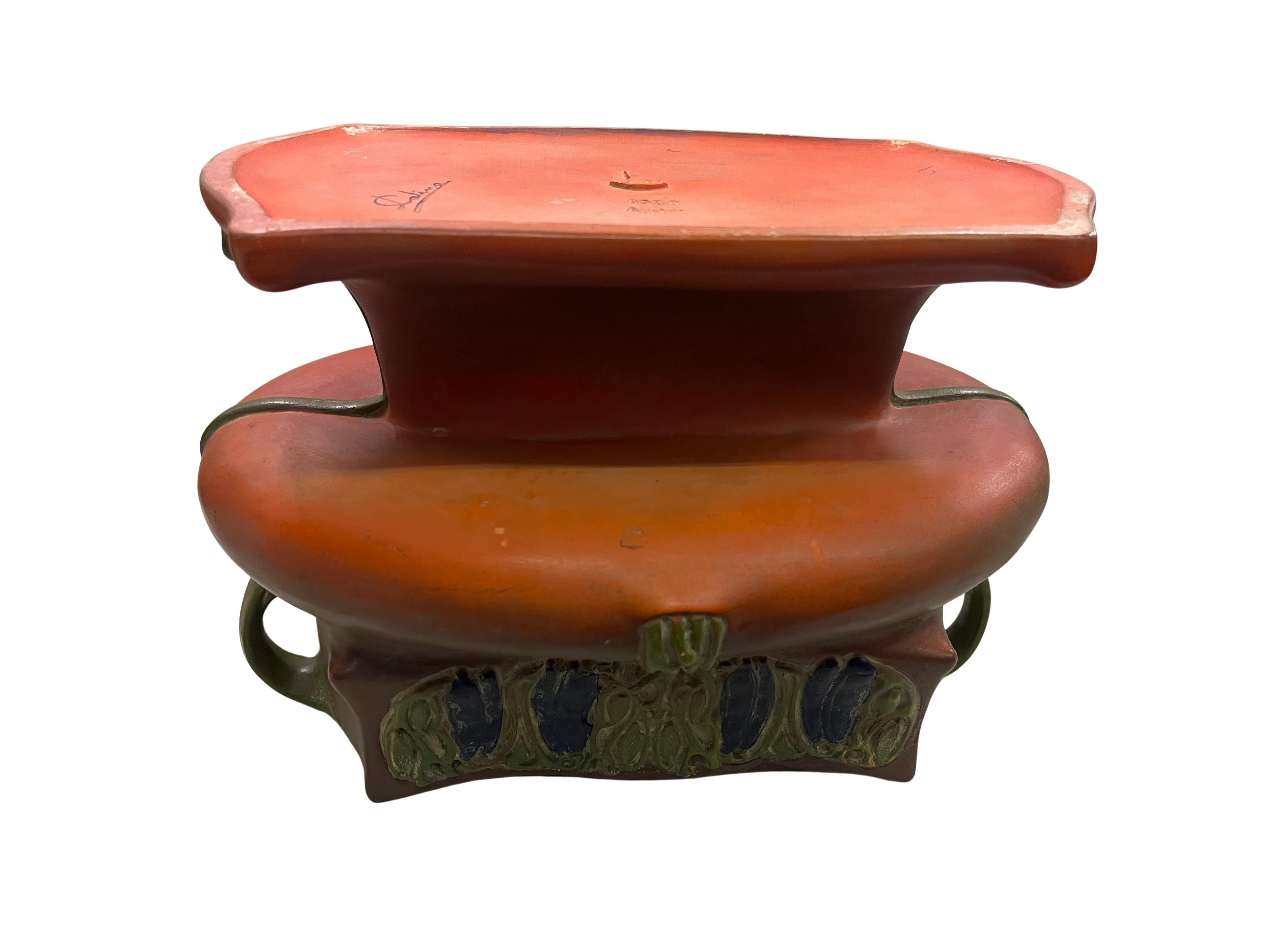 Rare jardinière de fleurs Art Nouveau Jugendstil 1900 Julius Dressler, Autriche Bon état - En vente à Wien, AT