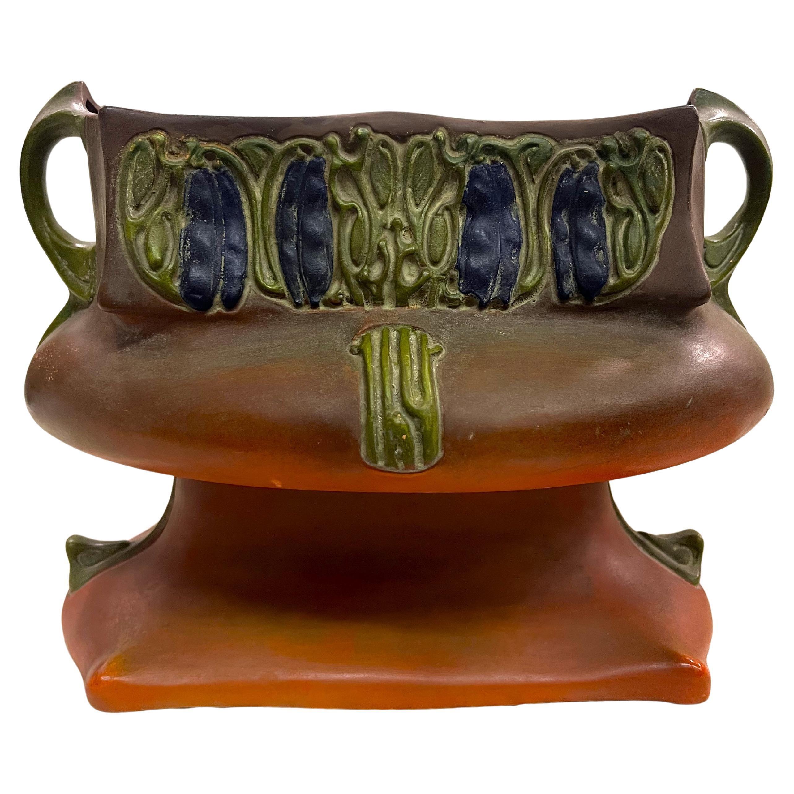 Rare pure Art Nouveau Jugendstil flower jardiniere 1900 Julius Dressler, Austria