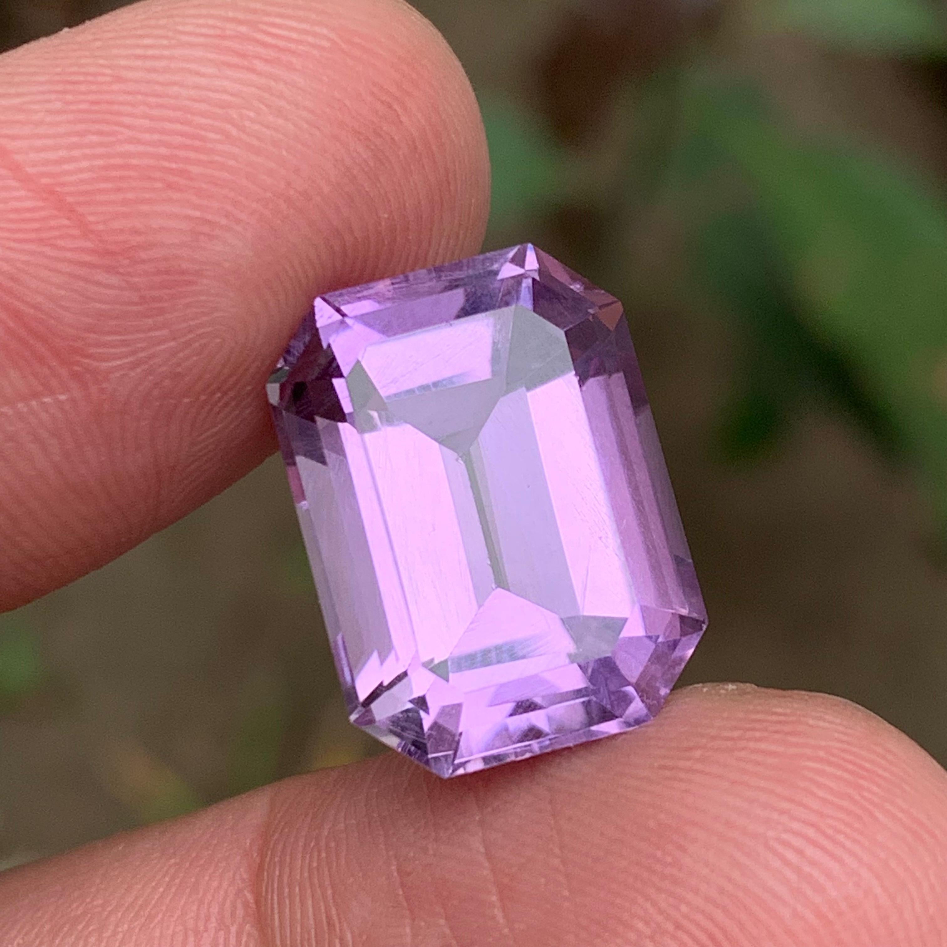 Rare Purple Natural Amethyst Gemstone, 17.05 Ct Emerald Cut for Necklace Pendant 5