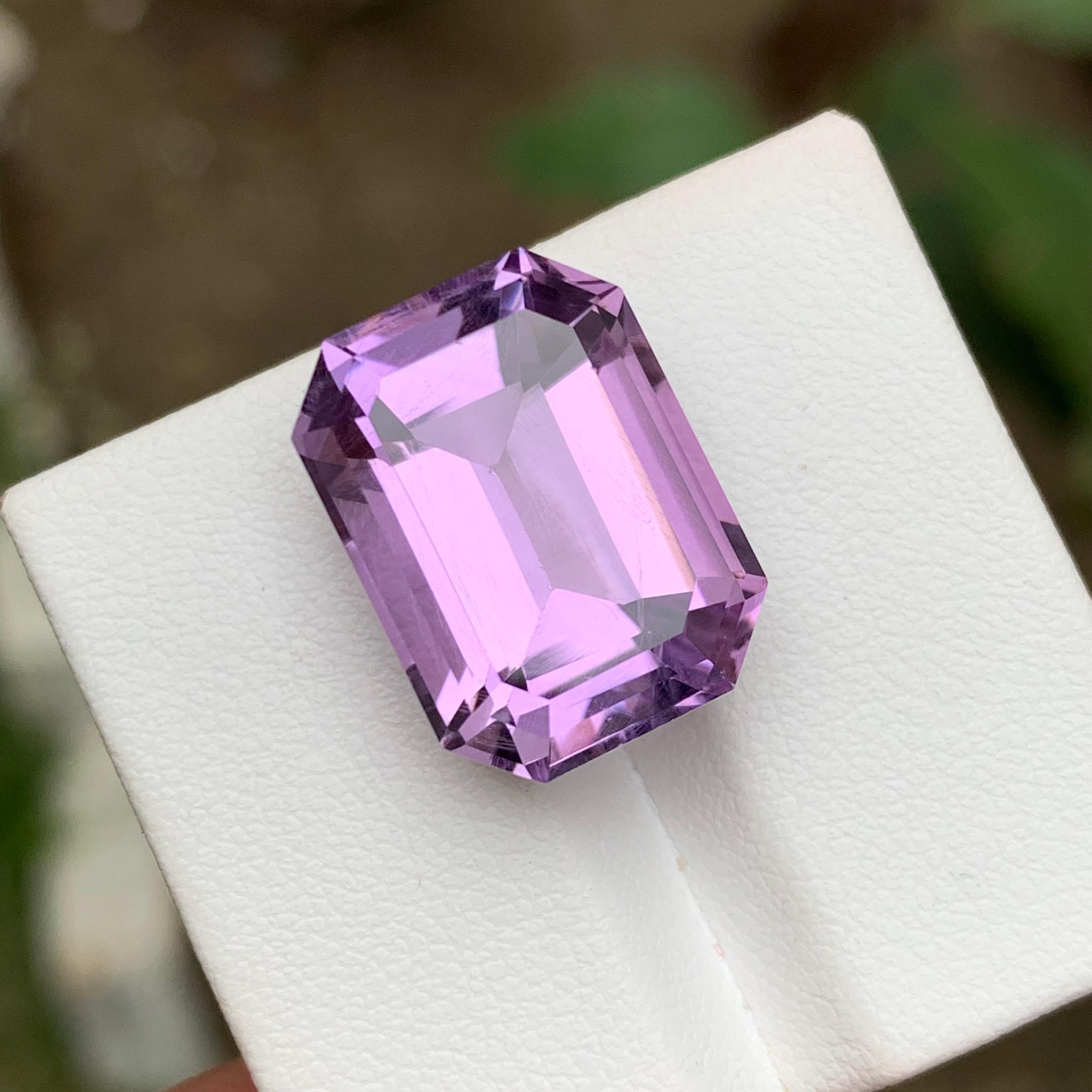 Rare Purple Natural Amethyst Gemstone, 17.05 Ct Emerald Cut for Necklace Pendant 2