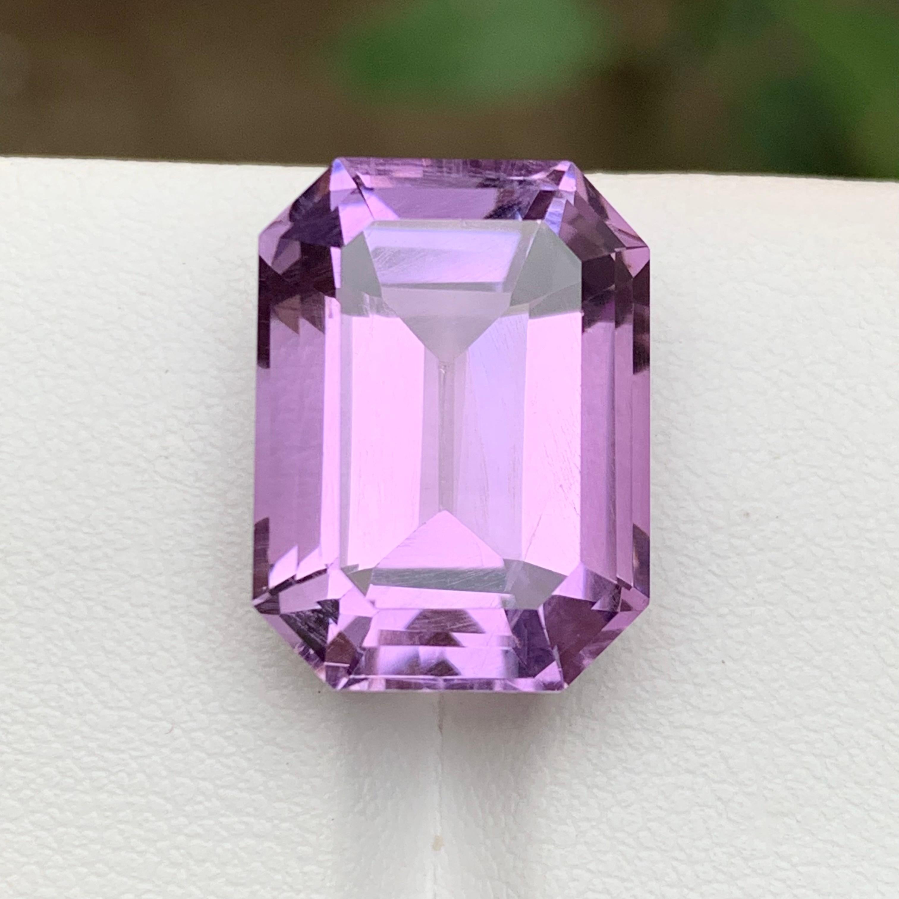 Rare Purple Natural Amethyst Gemstone, 17.05 Ct Emerald Cut for Necklace Pendant 4
