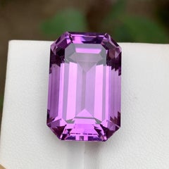 Rare Purple Natural Amethyst Gemstone, 27.30 Ct Emerald Cut for Pendant Jewelry