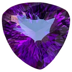 Rare Purple Natural Amethyst Gemstone, 29.70 Ct Trillion Cut Ideal for a Pendant