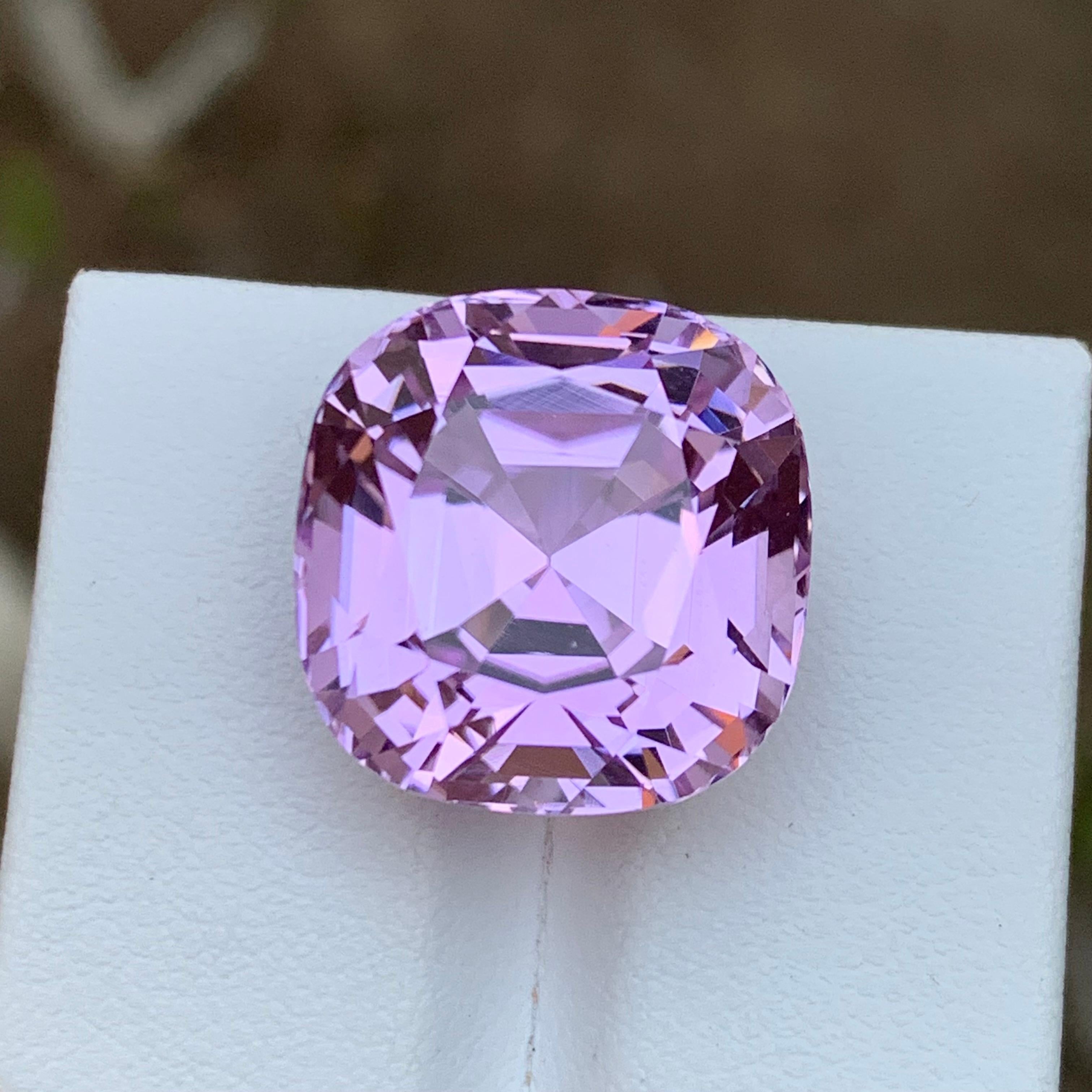 Rara gema de kunzita rosa púrpura, 25,80 quilates talla cojín para colgante de collar 1