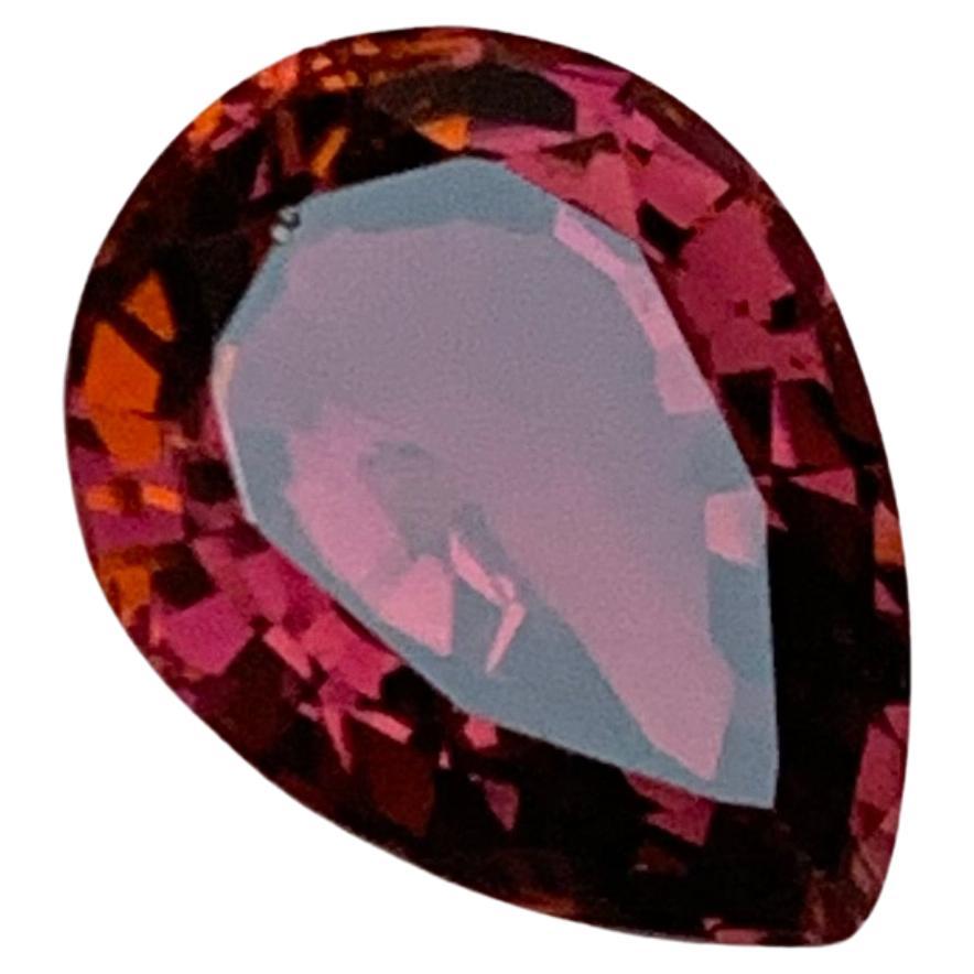 Rare Purplish Deep Pink Tourmaline Gemstone, 3.50 Ct Pear Shape-Necklace Jewelry For Sale