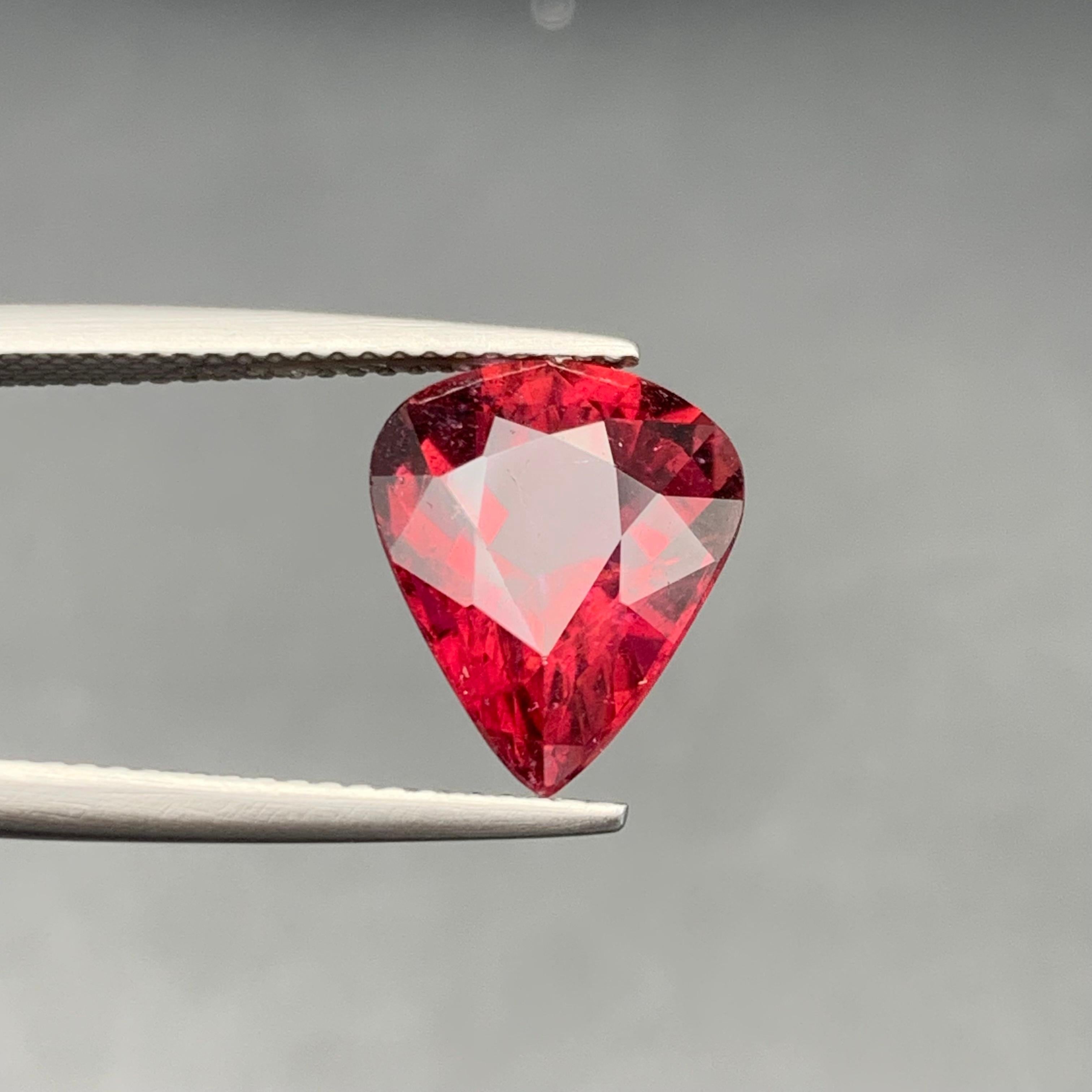Rare Purplish Deep Pink Tourmaline Ring Loose Gemstone, 5.10 Ct Pear Cut-Jewelry For Sale 6