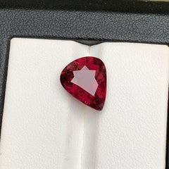 Rare Purplish Deep Pink Tourmaline Ring Loose Gemstone, 5.10 Ct Pear Cut-Jewelry