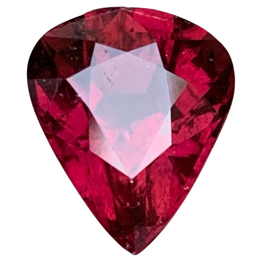 Raro anillo de turmalina rosa intenso violáceo, piedra suelta, 5,10 ct talla pera-Joyería