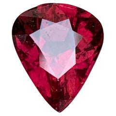 Raro anillo de turmalina rosa intenso violáceo, piedra suelta, 5,10 ct talla pera-Joyería