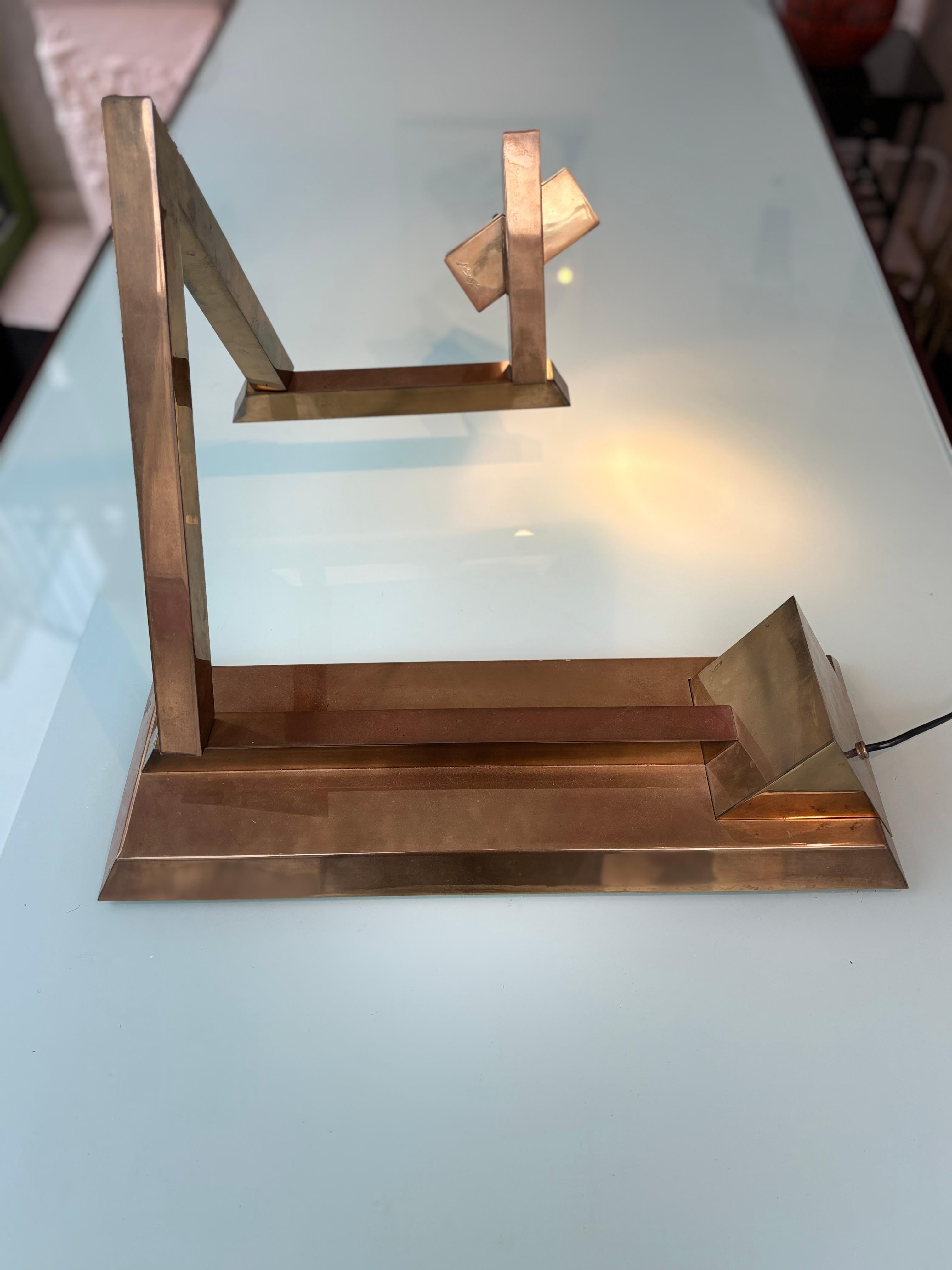 Late 20th Century Rare : « pyramide Panthographe » lamp by Yonel Lebovici For Sale