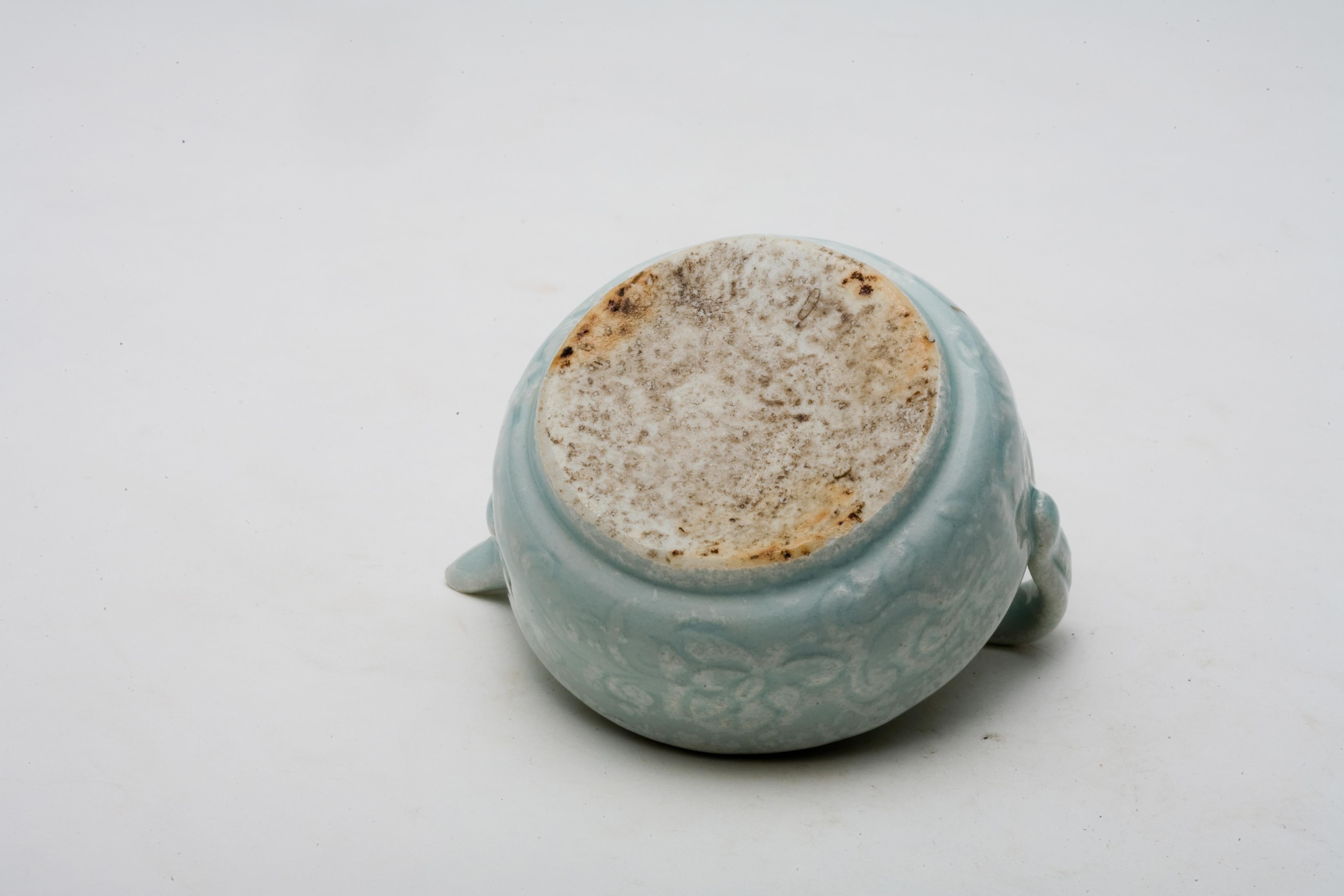 Hong Kong Rare Qingbai Carved Ewer, Song-Yuan Dynasty For Sale