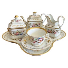 Rare quality antique 19th century porcelain breakfast set