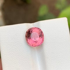 Rare Radiant Pink Natural Tourmaline Gemstone 4.40 Ct Fancy Cushion Cut for Ring