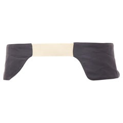 selten RAF SIMONS 10 Corso Como grau cremefarbenen Stoff doppelte Panel Leinwand Dienstprogramm Gürtel