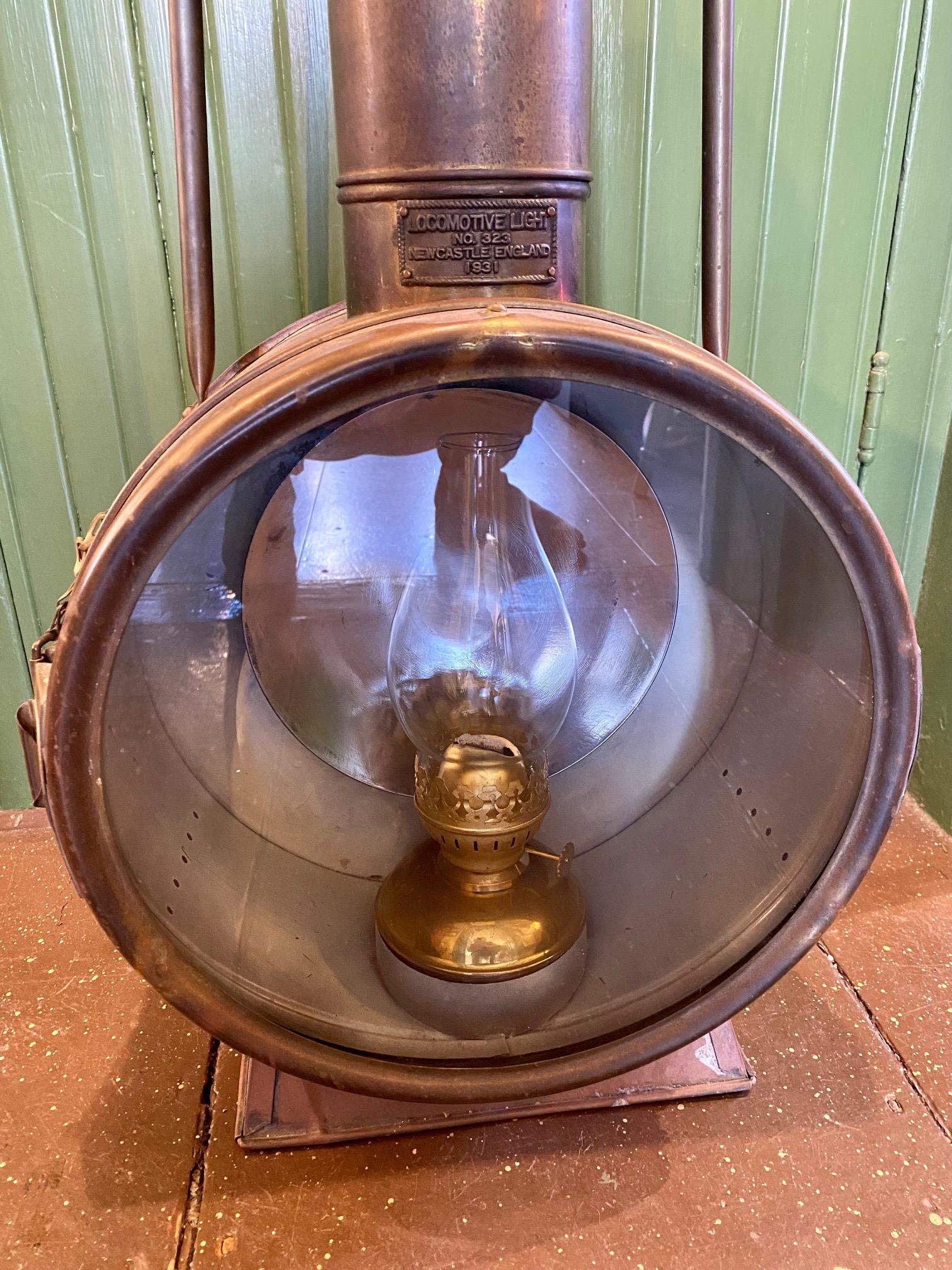 Industrial Rare Rail Road Locomotive Head Light, circa 1931