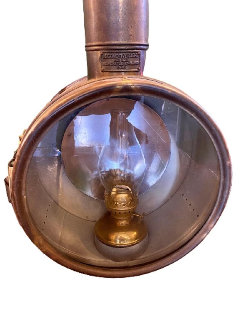 English Rare Rail Road Locomotive Head Light, circa 1931 For Sale