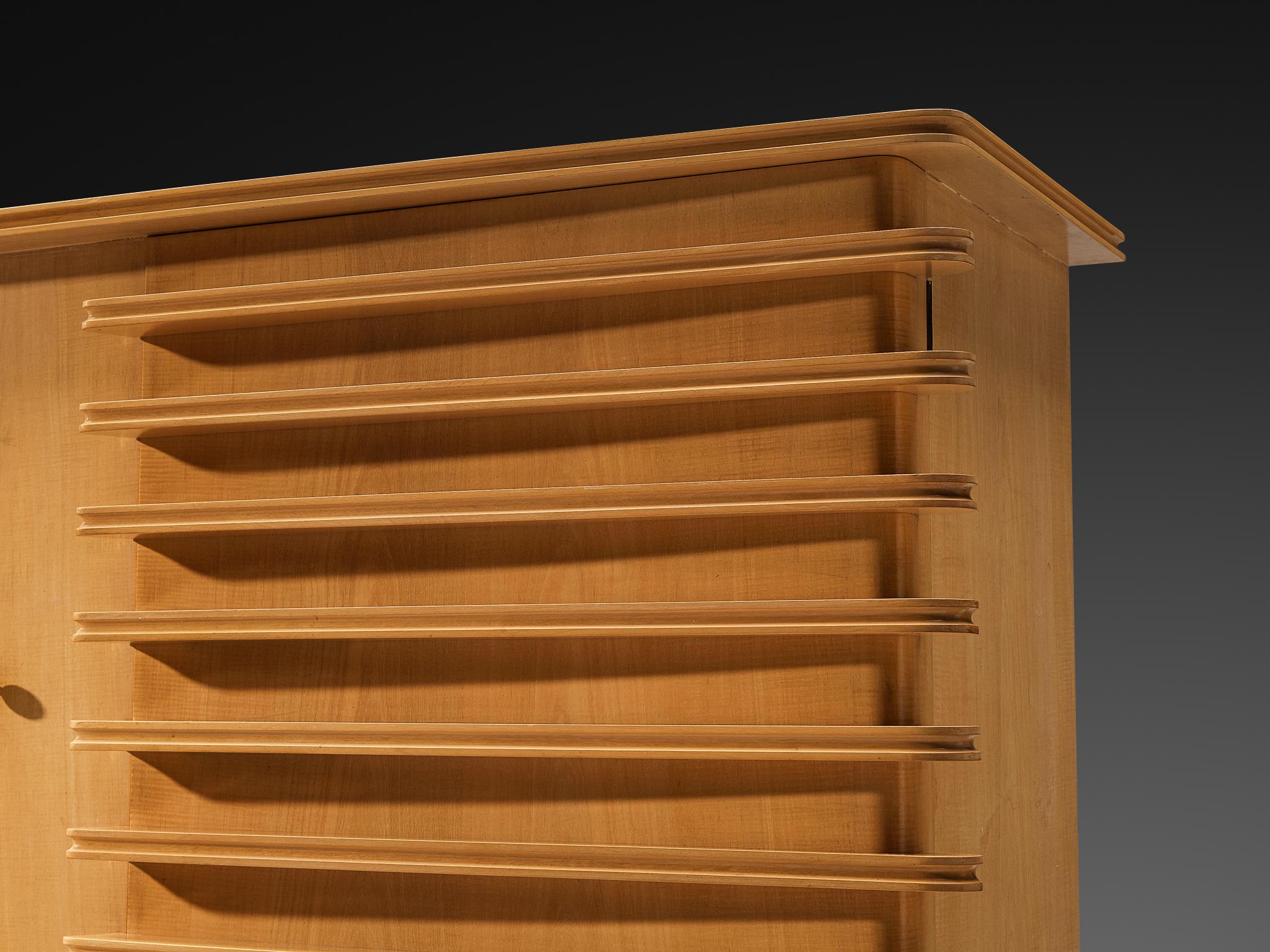 Rare Raoul Clement & R. Verot French Highboard in Sycamore For Sale 3