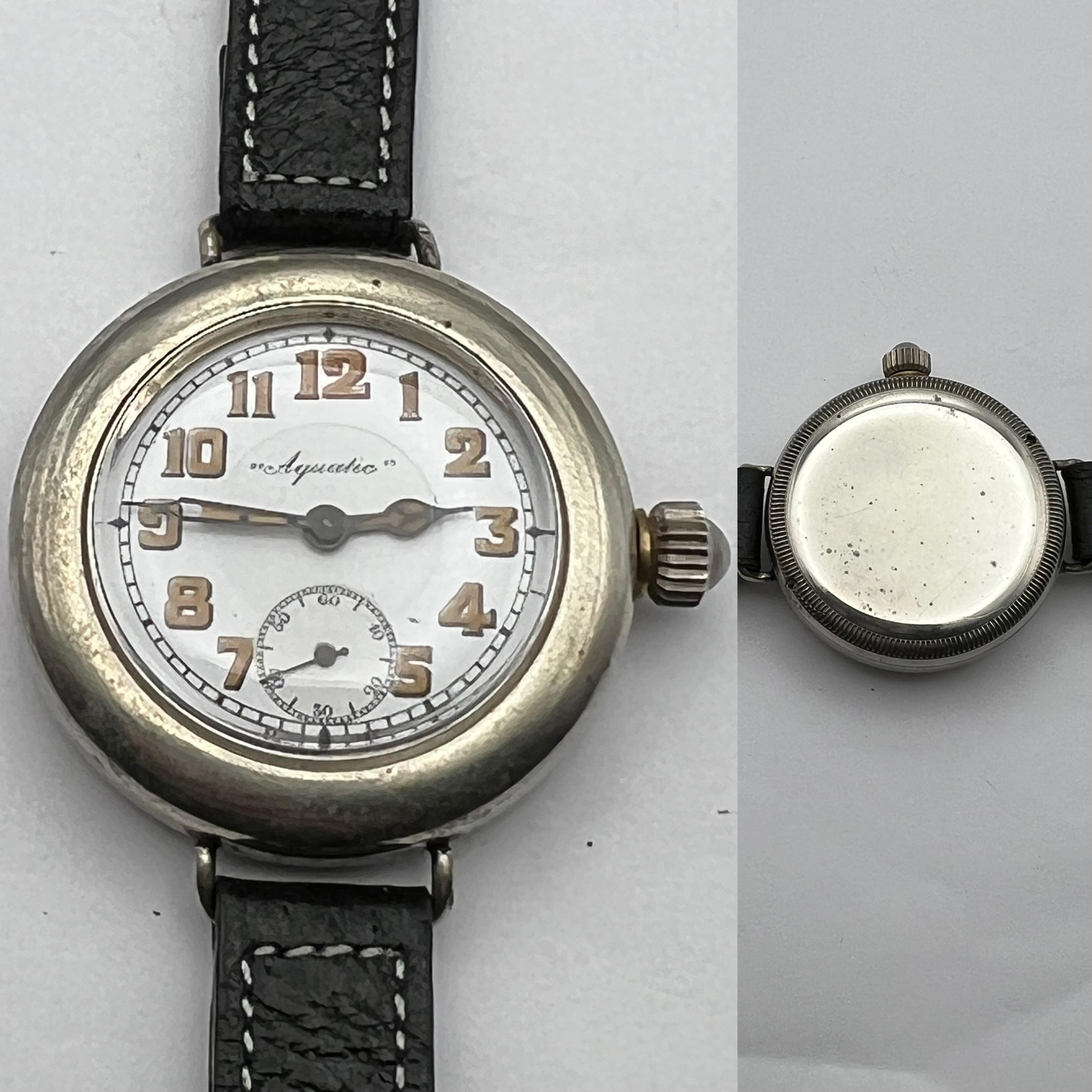 Rare, Rare, Harrods/Fortis Water Resistant Dive Watch WW1, Nickel In Excellent Condition For Sale In Raleigh, NC