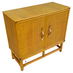Rare Rattan Cabinet by Tommi Parzinger