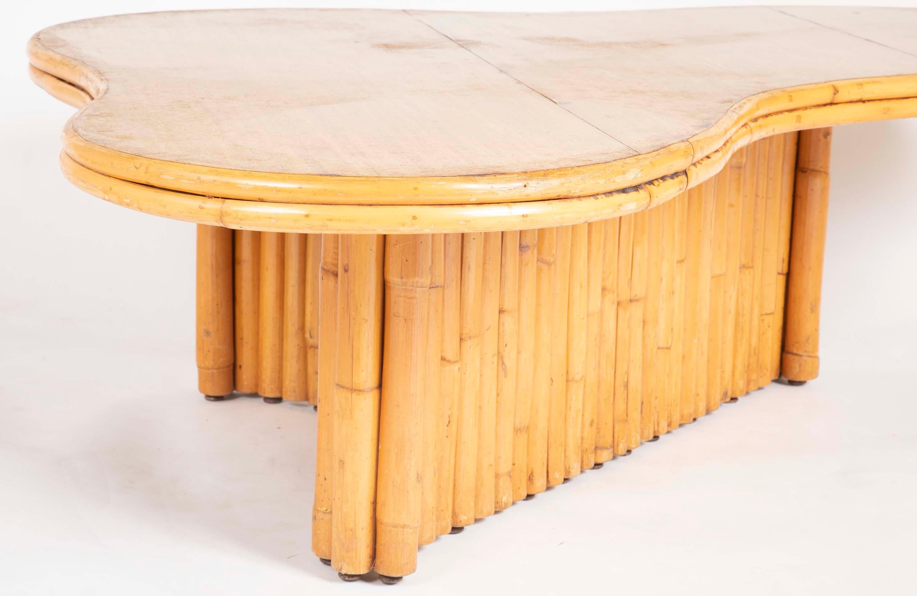 Rare Rattan Coffee Table Attributed to Paul Frankl 3