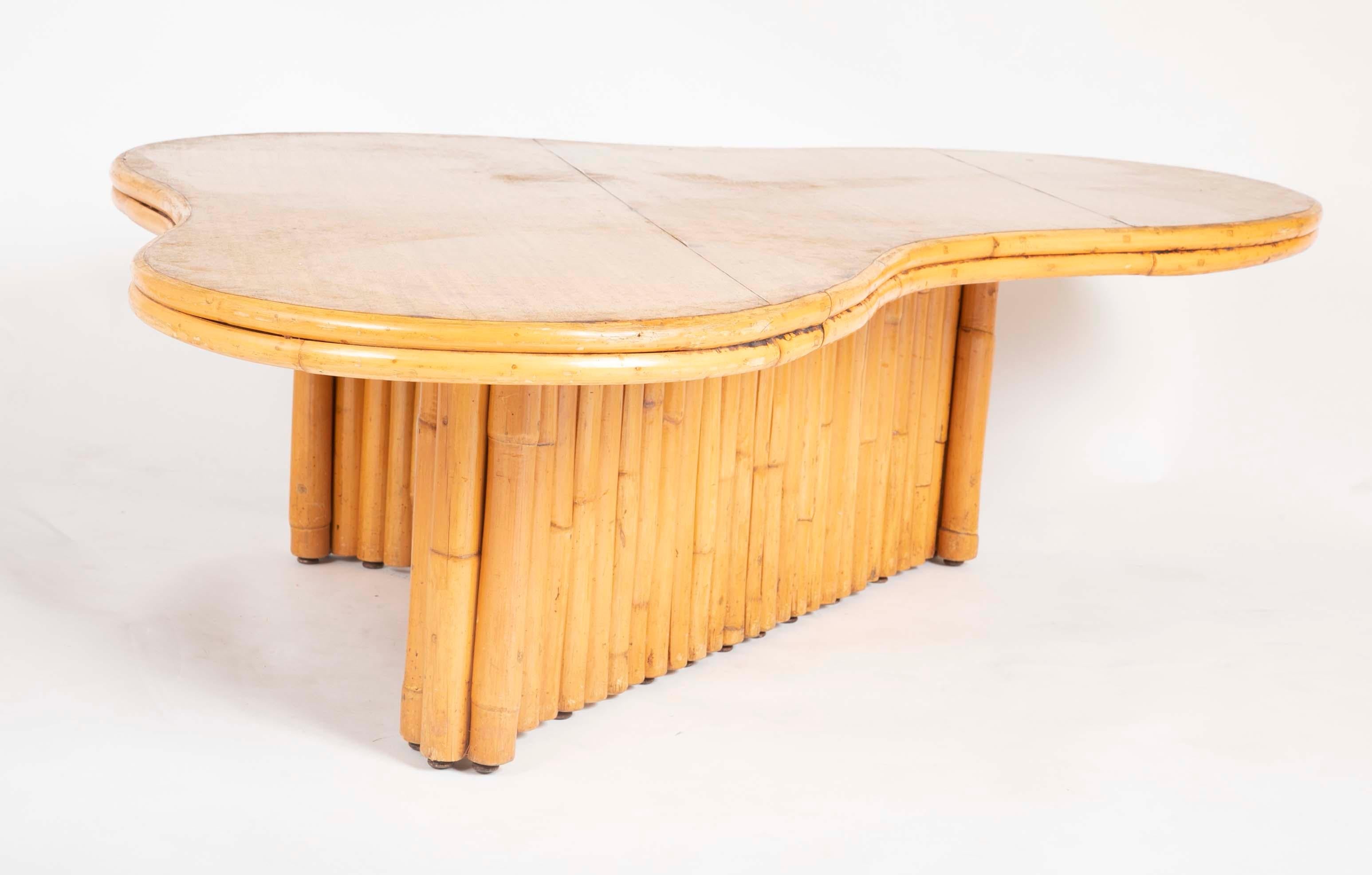 Rare Rattan Coffee Table Attributed to Paul Frankl 4