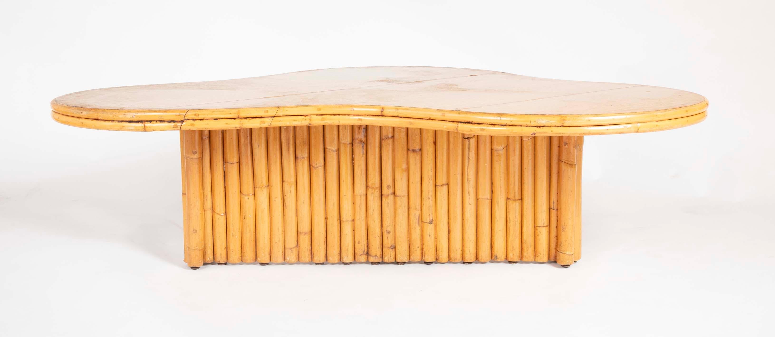 Rare Rattan Coffee Table Attributed to Paul Frankl 6