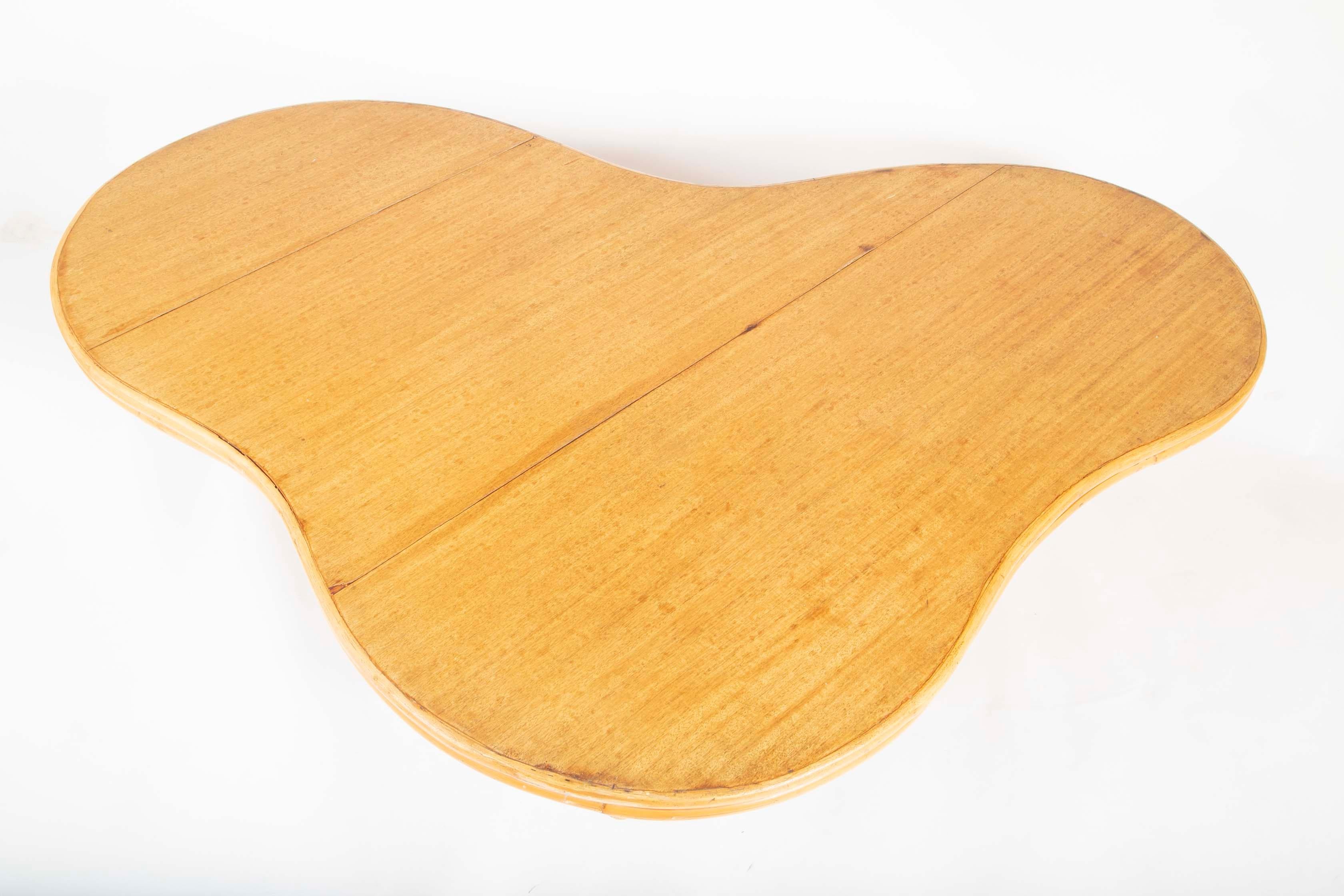 Rare Rattan Coffee Table Attributed to Paul Frankl In Good Condition In Stamford, CT